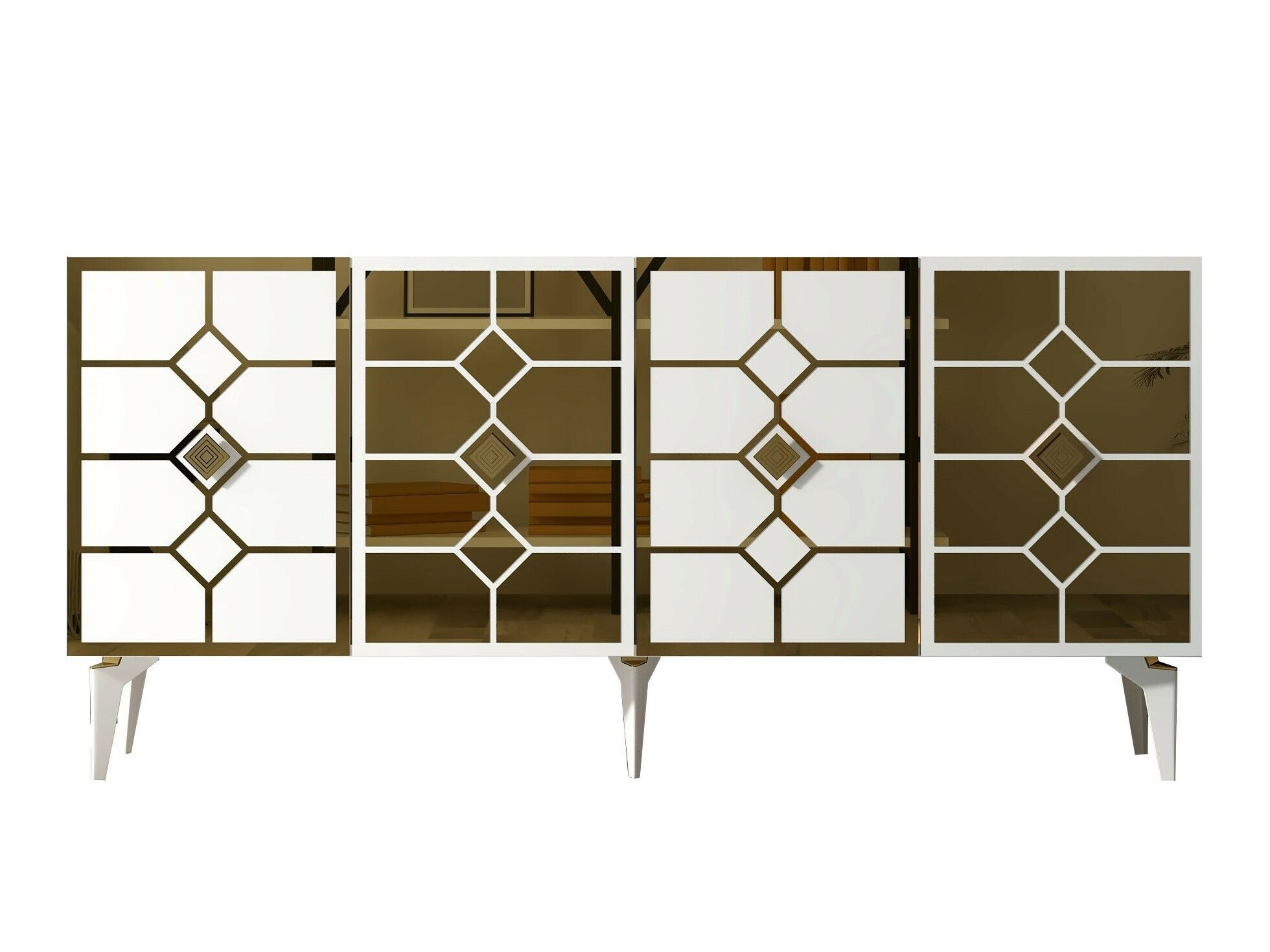 Aparador Kailua 2403 (Blanco + Dorado)