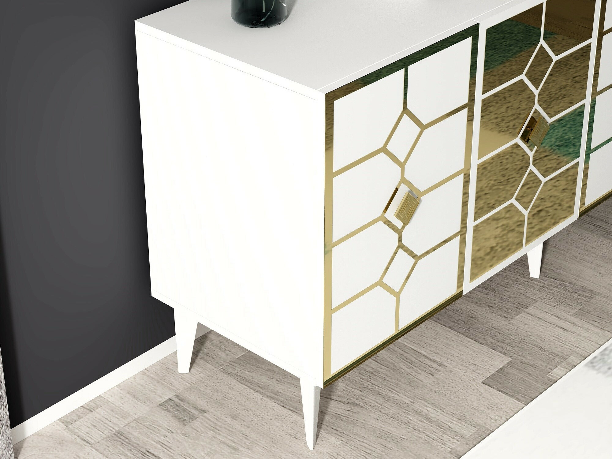 Aparador Kailua 2403 (Blanco + Dorado)