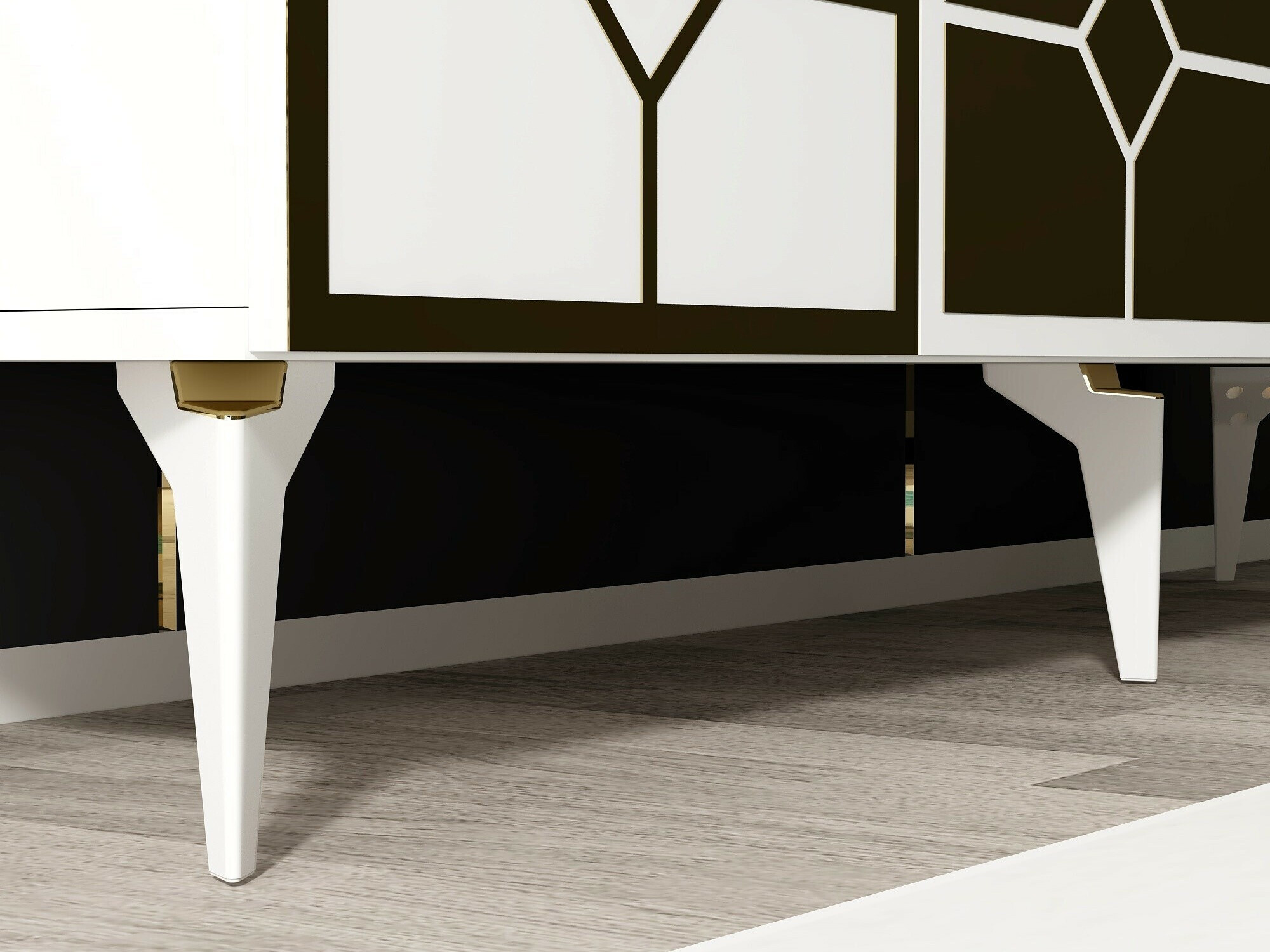 Aparador Kailua 2403 (Blanco + Dorado)