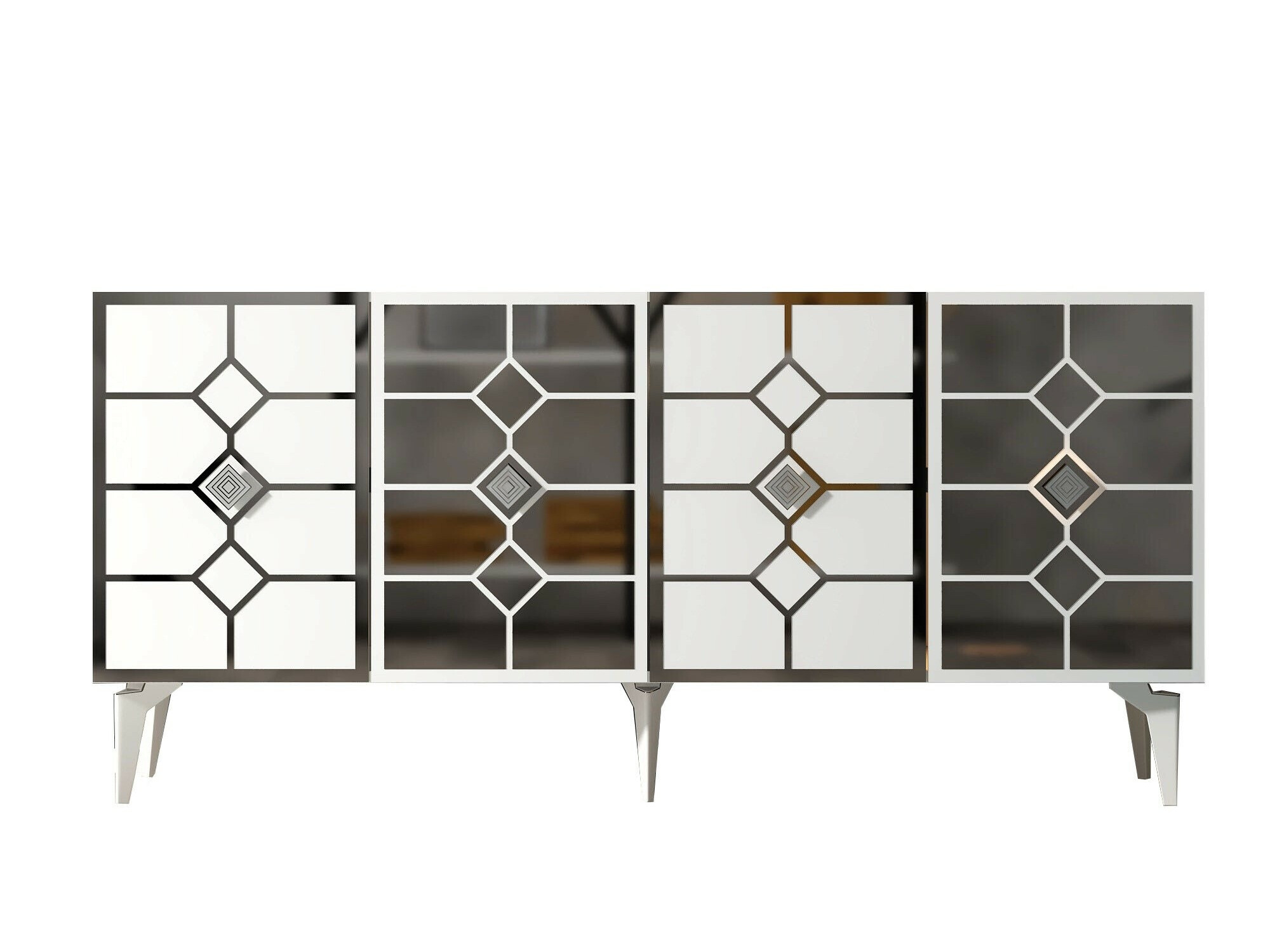 Aparador Kailua 2403 (Blanco + Plata)