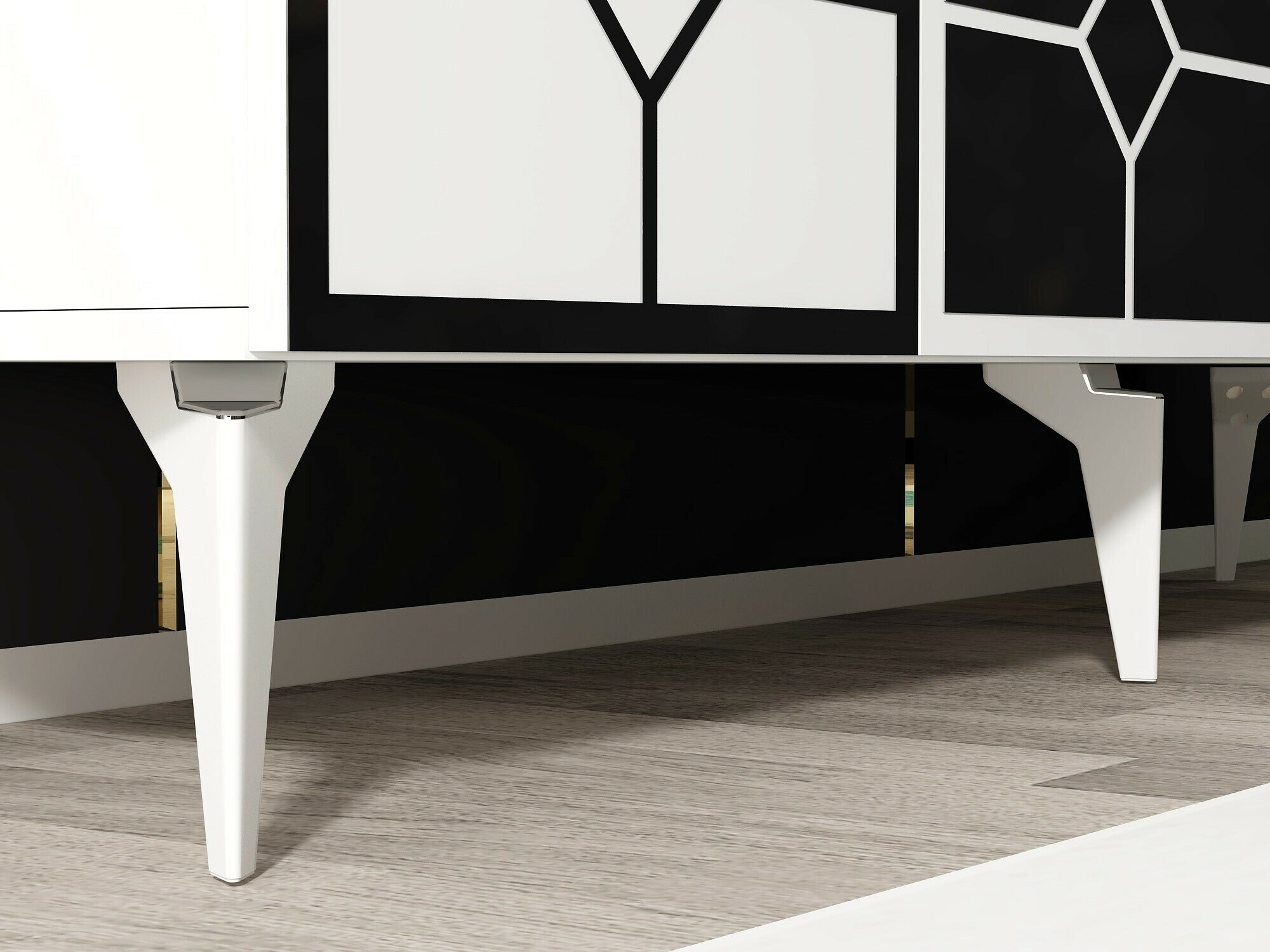 Aparador Kailua 2403 (Blanco + Plata)