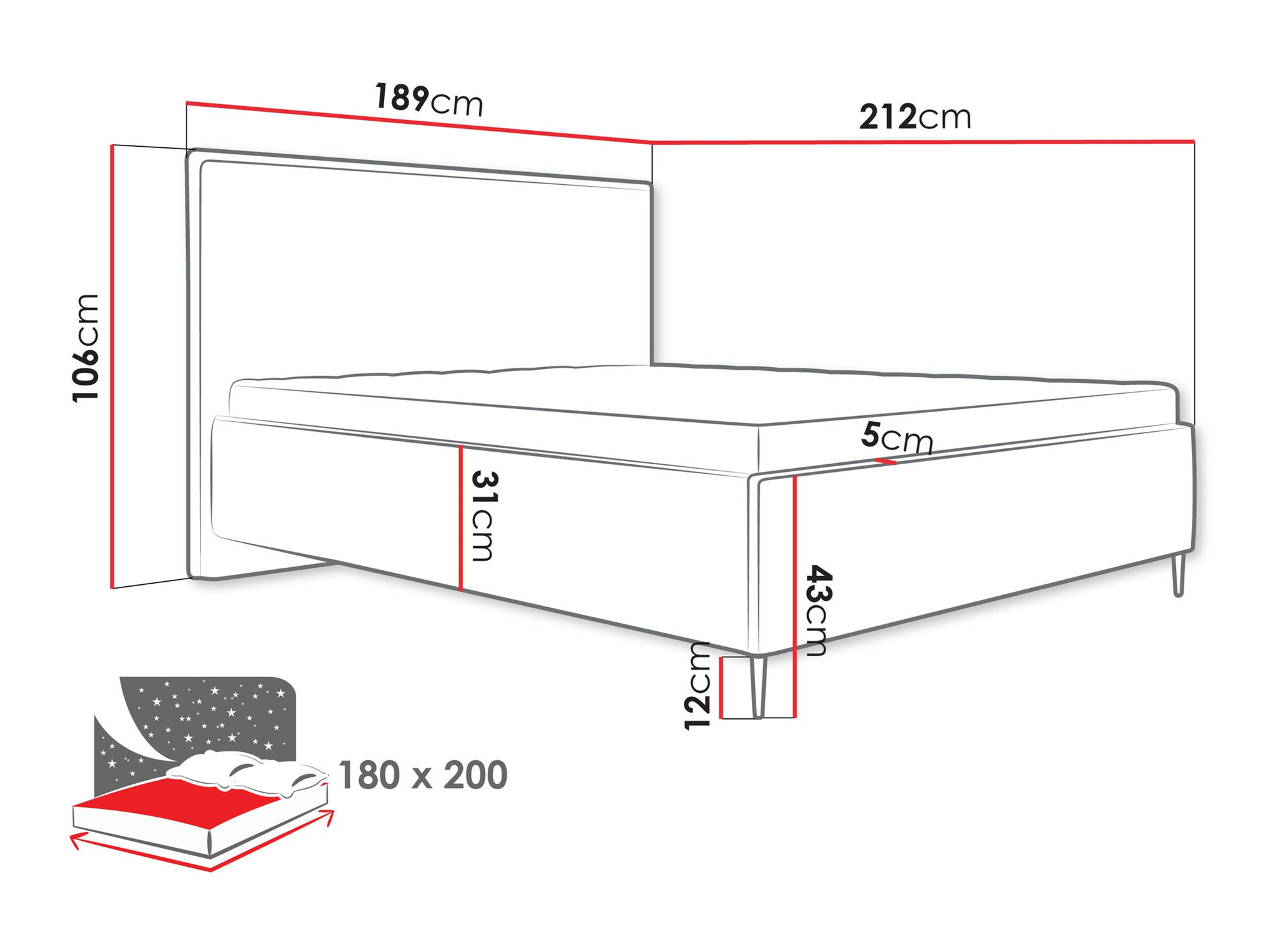 Cama ComfiDream 193 (Poso 100)
