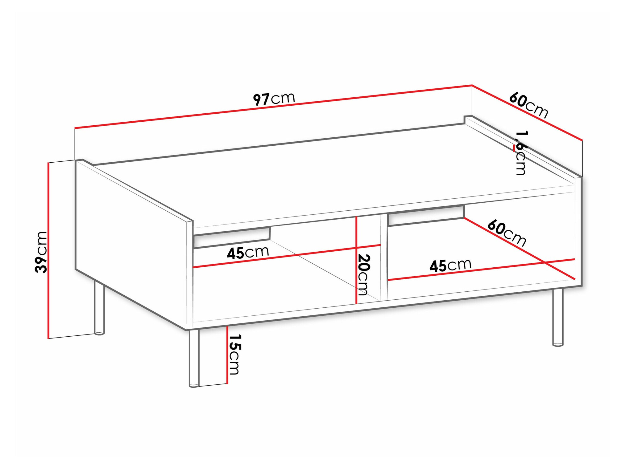 Mesa de centro Comfivo Belviro
