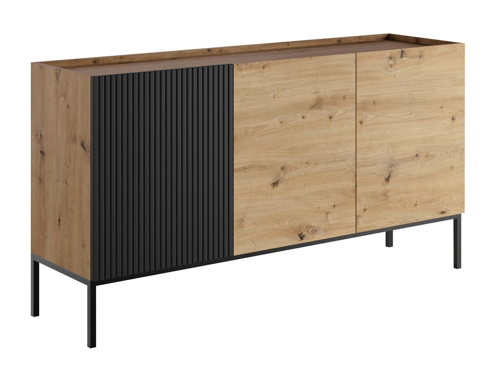 Aparador Lunole 101 (Roble Artisan + Negro)