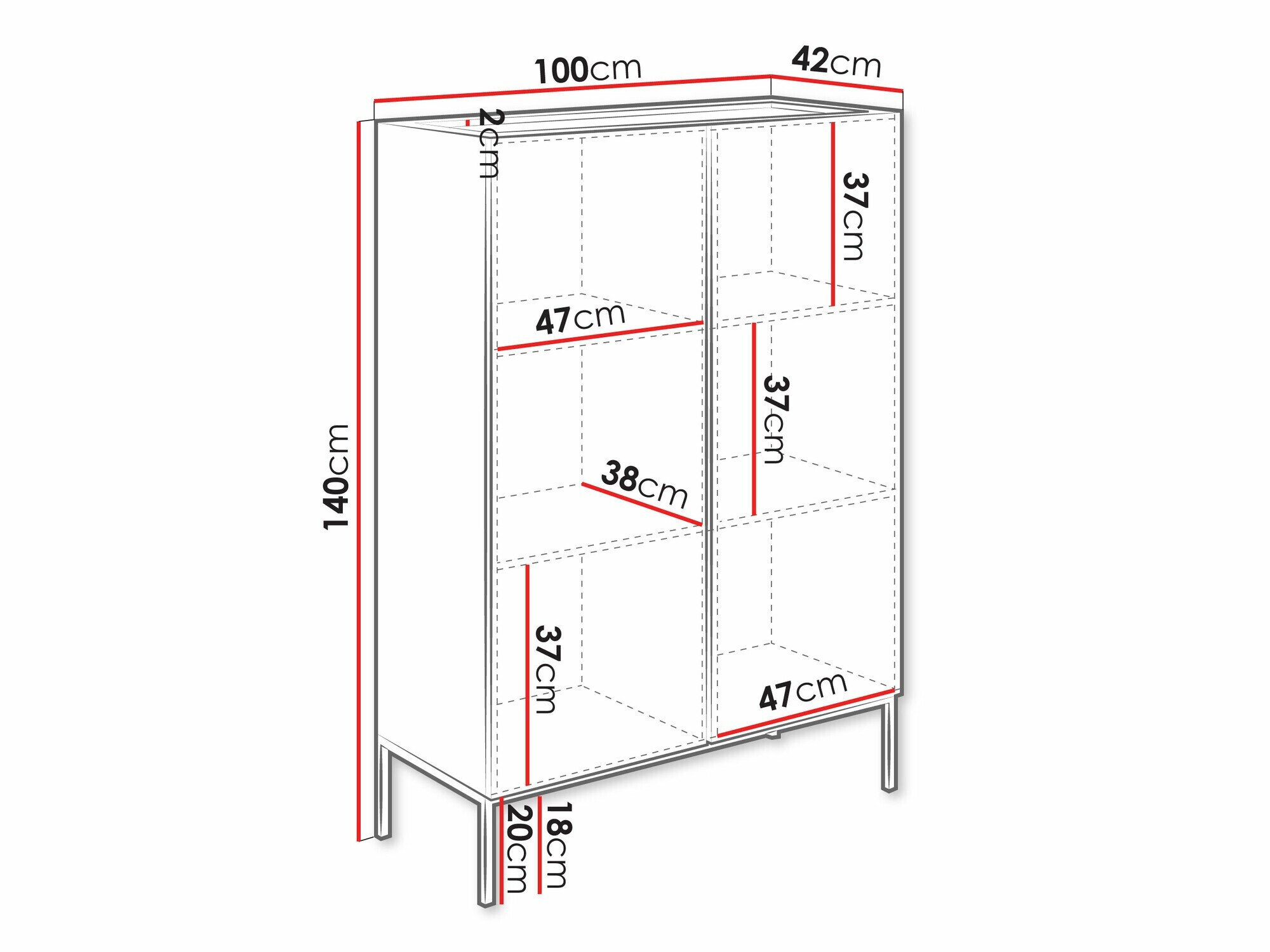 Estantería Lunole 100 (Cachemira)