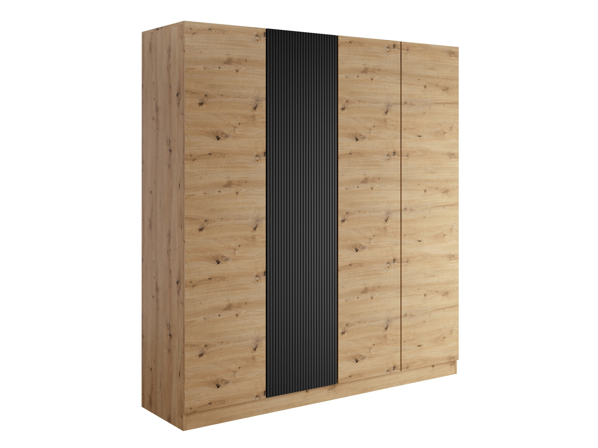 Armario Lunole 107 (Roble Artisan + Negro)