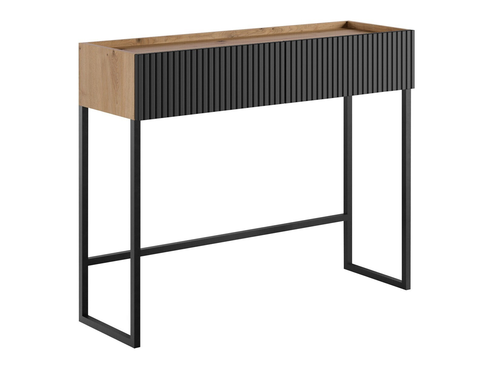 Consola Lunole 103 (Roble Artisan + Negro)