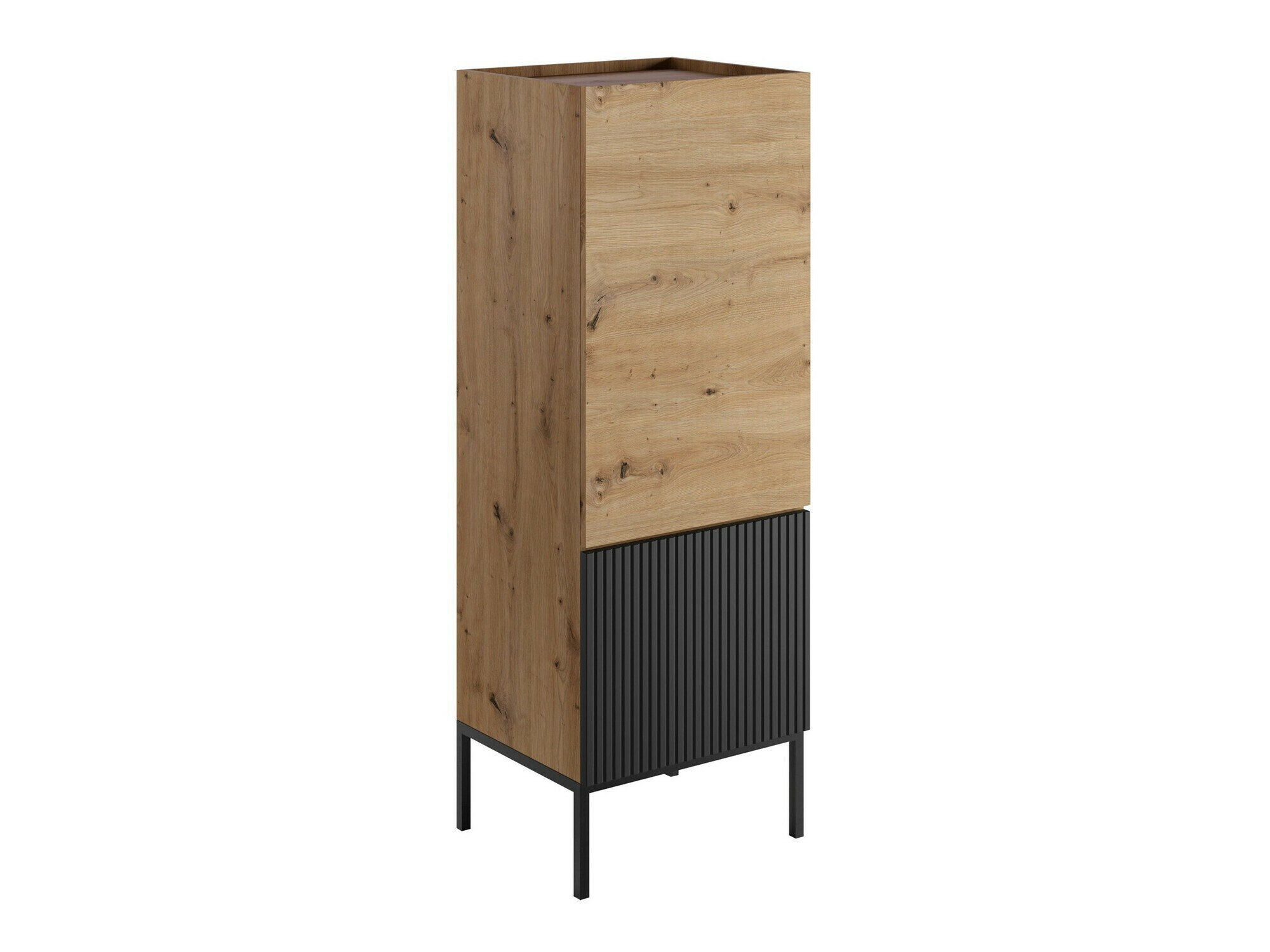 Estantería Lunole 102 (Roble Artisan + Negro)