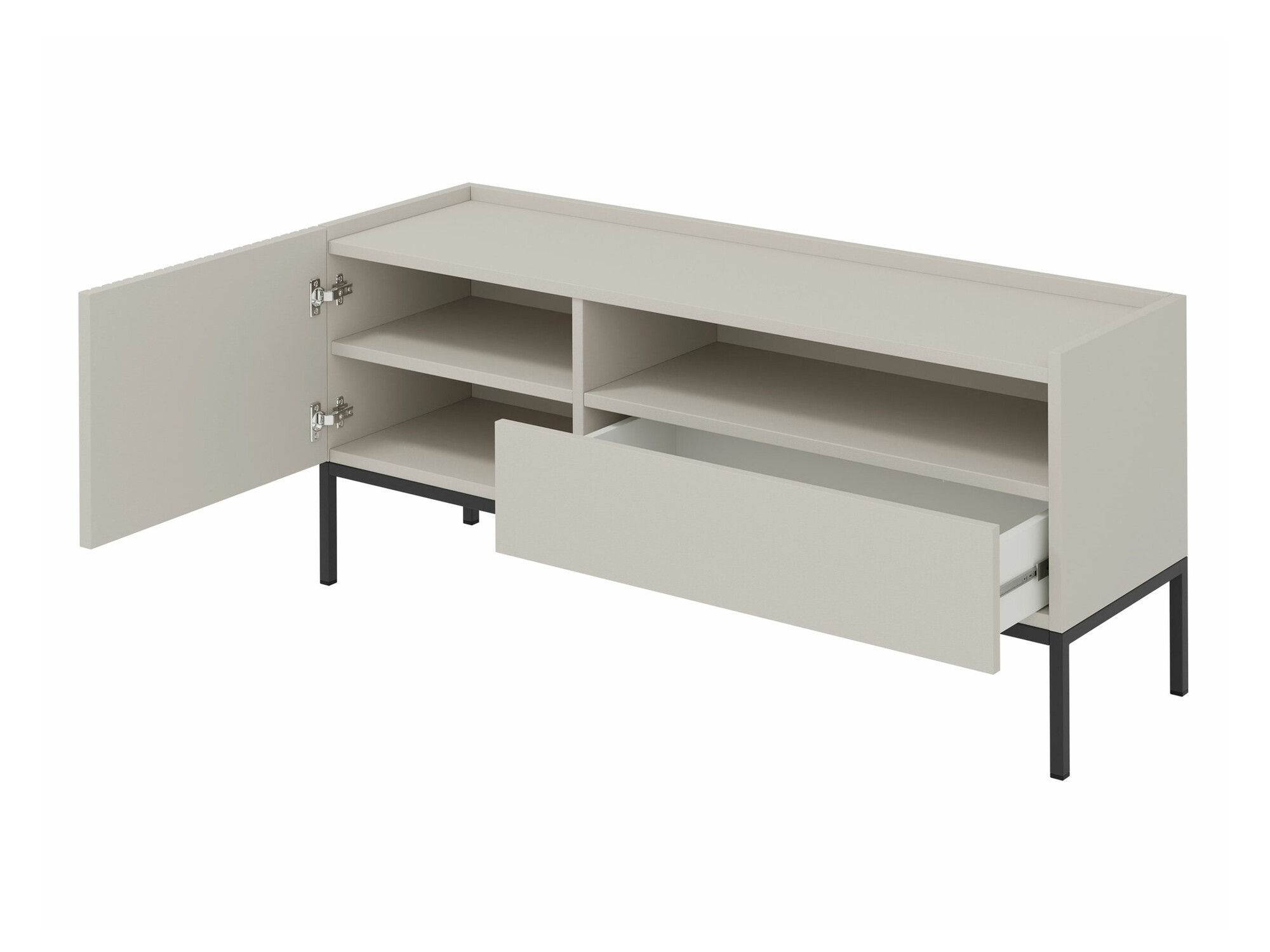 Mueble TV Lunole 108 (Roble Artisan + Negro)