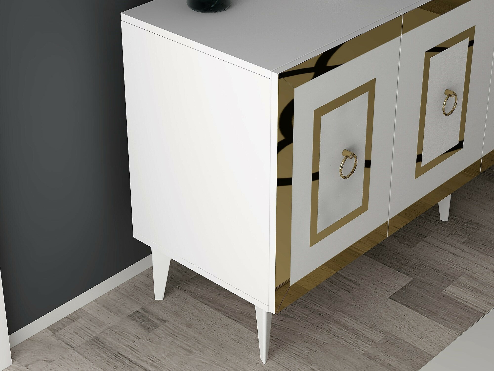 Aparador Kailua 2408 (Blanco + Dorado)