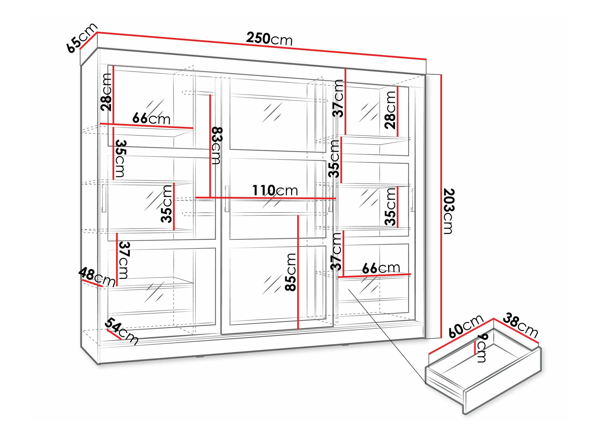 Armario Comfivo 428 (Negro)