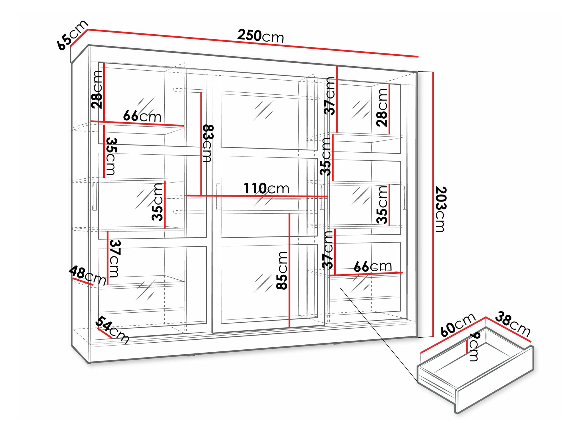 Armario Comfivo Opus (Negro)