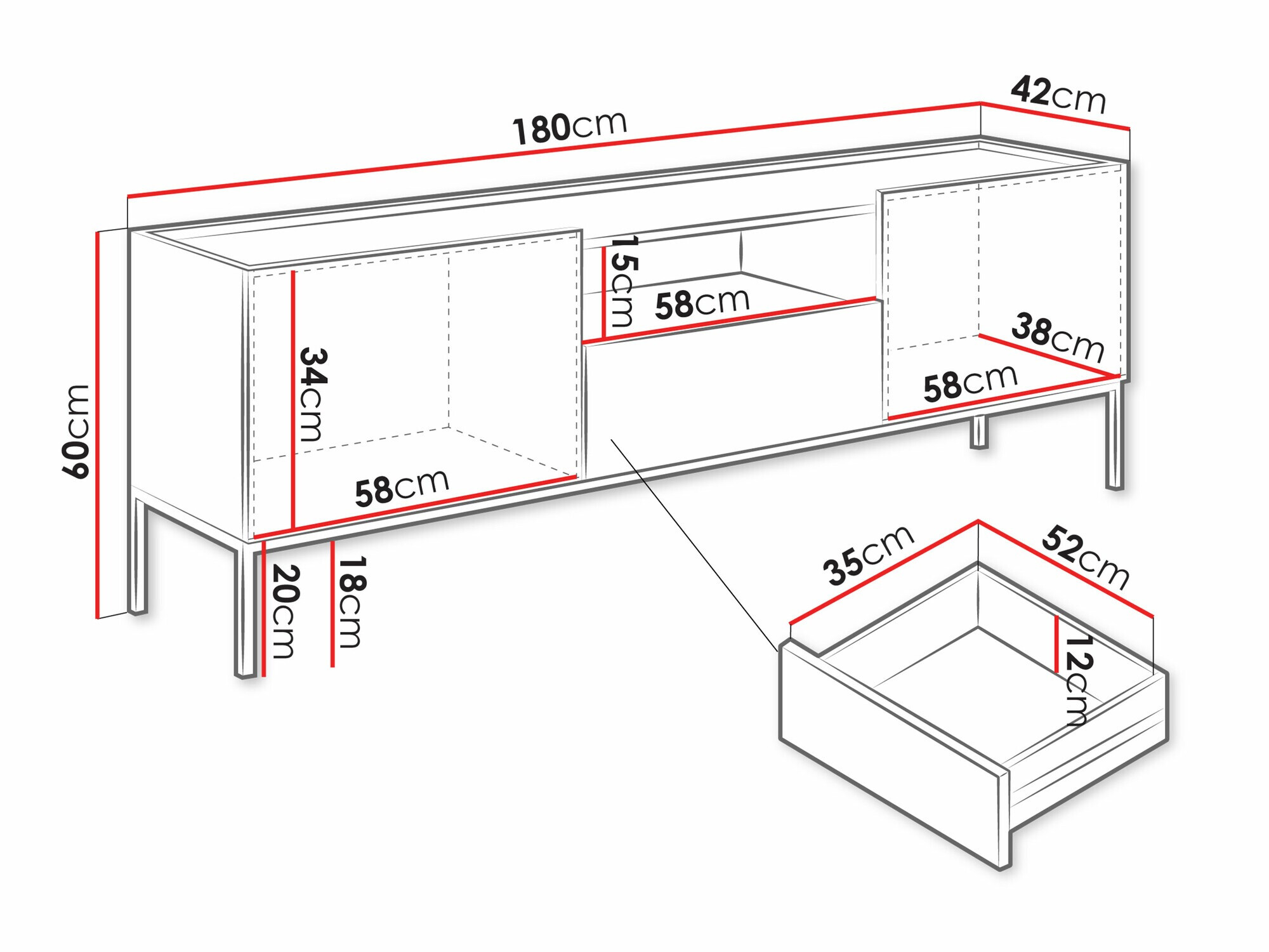 Mueble TV Lunole 109 (Cachemira)