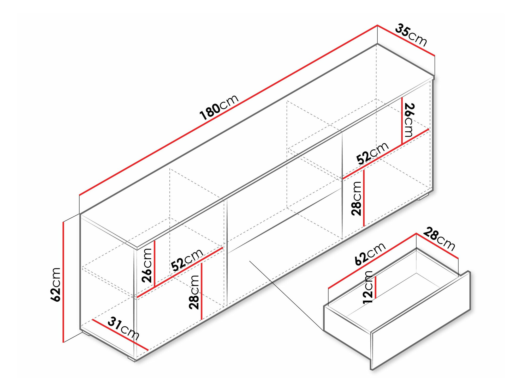 Mueble TV Mirfivo 104 (Grafito)