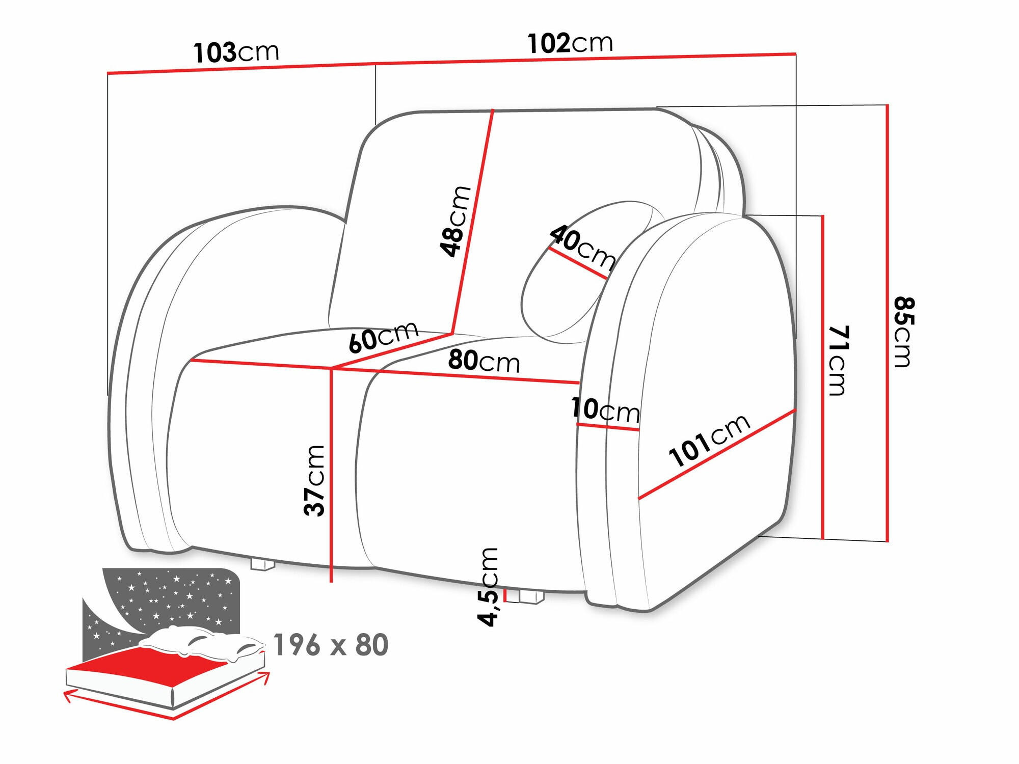 Sillón Citral I (Velo 623)