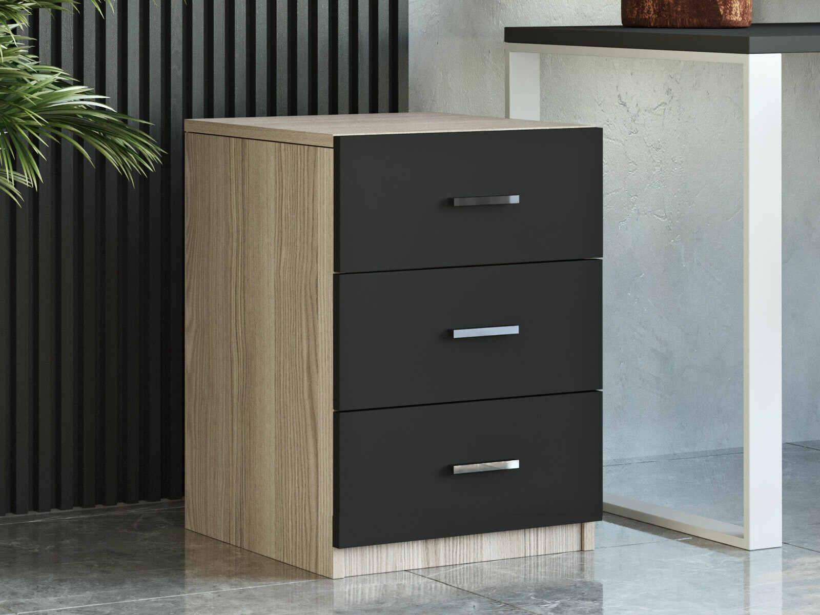 Archivador Kailua 2427 (Negro + Roble)