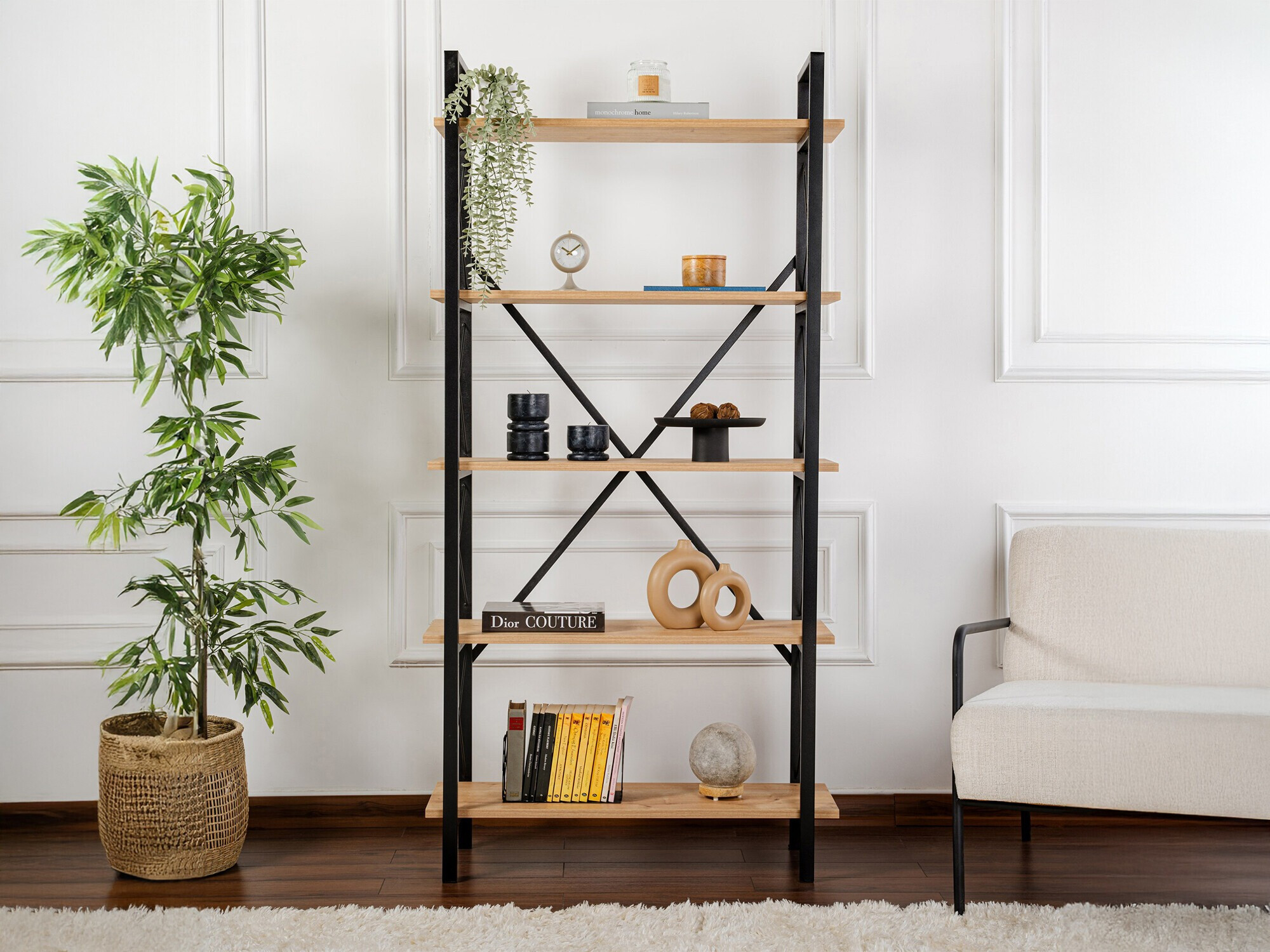 Estantería Novato 115 (Roble + Negro)