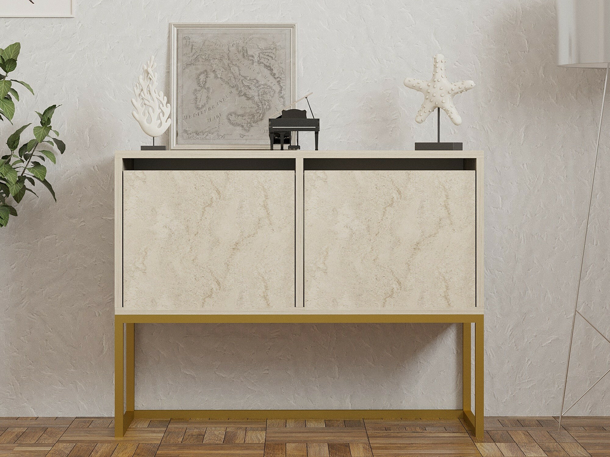 Aparador Kailua 2440 (Travertino claro)