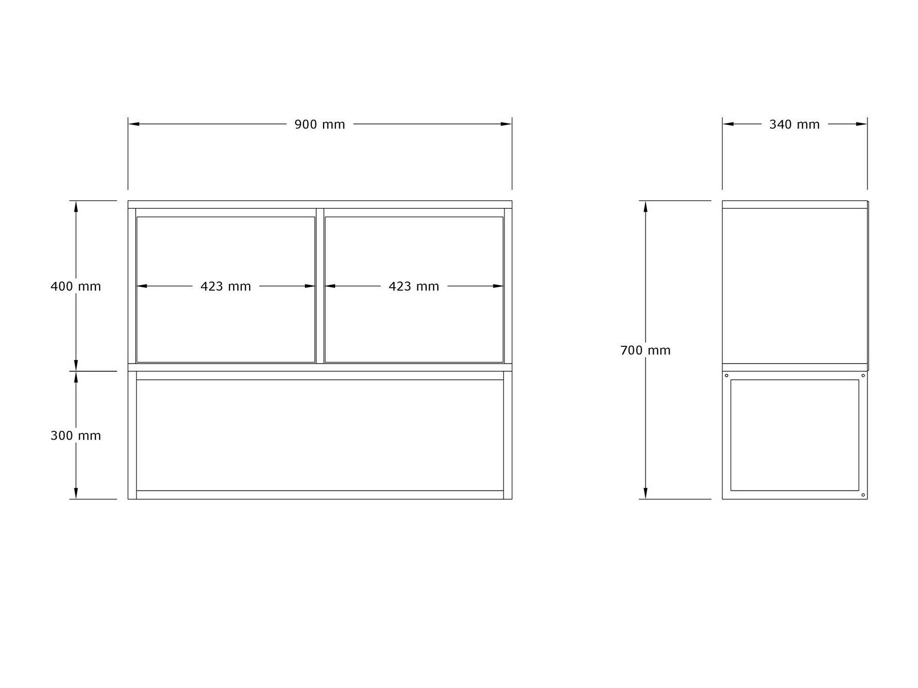 Aparador Kailua 2440 (Travertino claro)