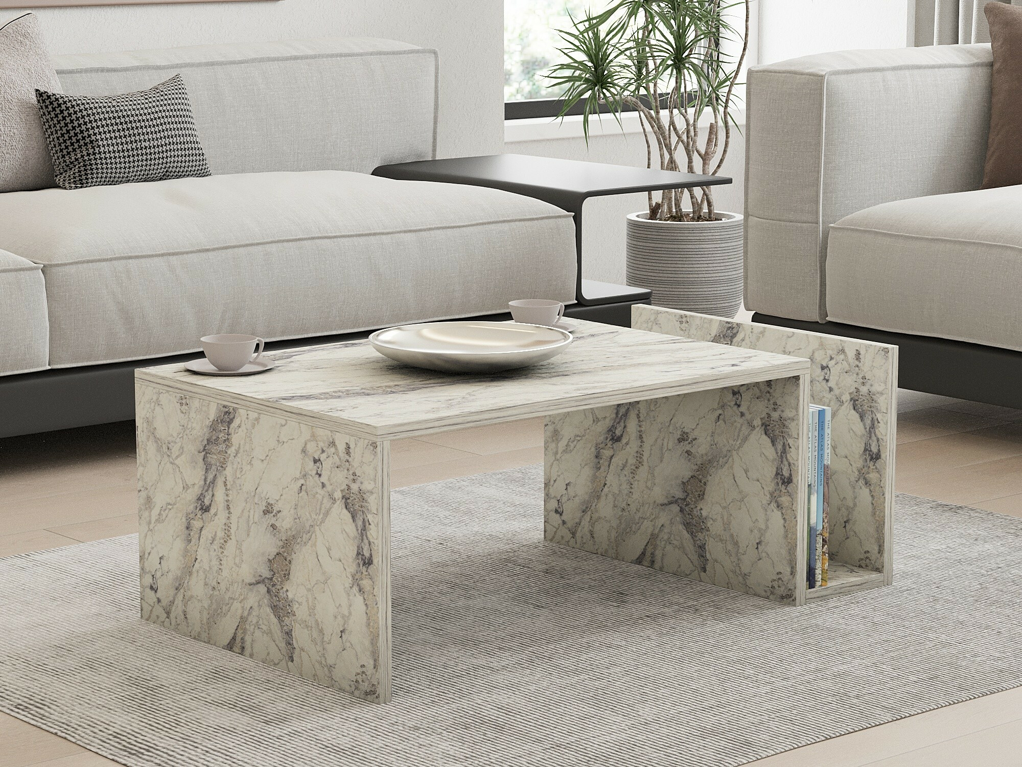 Mesa de centro Kailua 2434 (Mármol blanco)