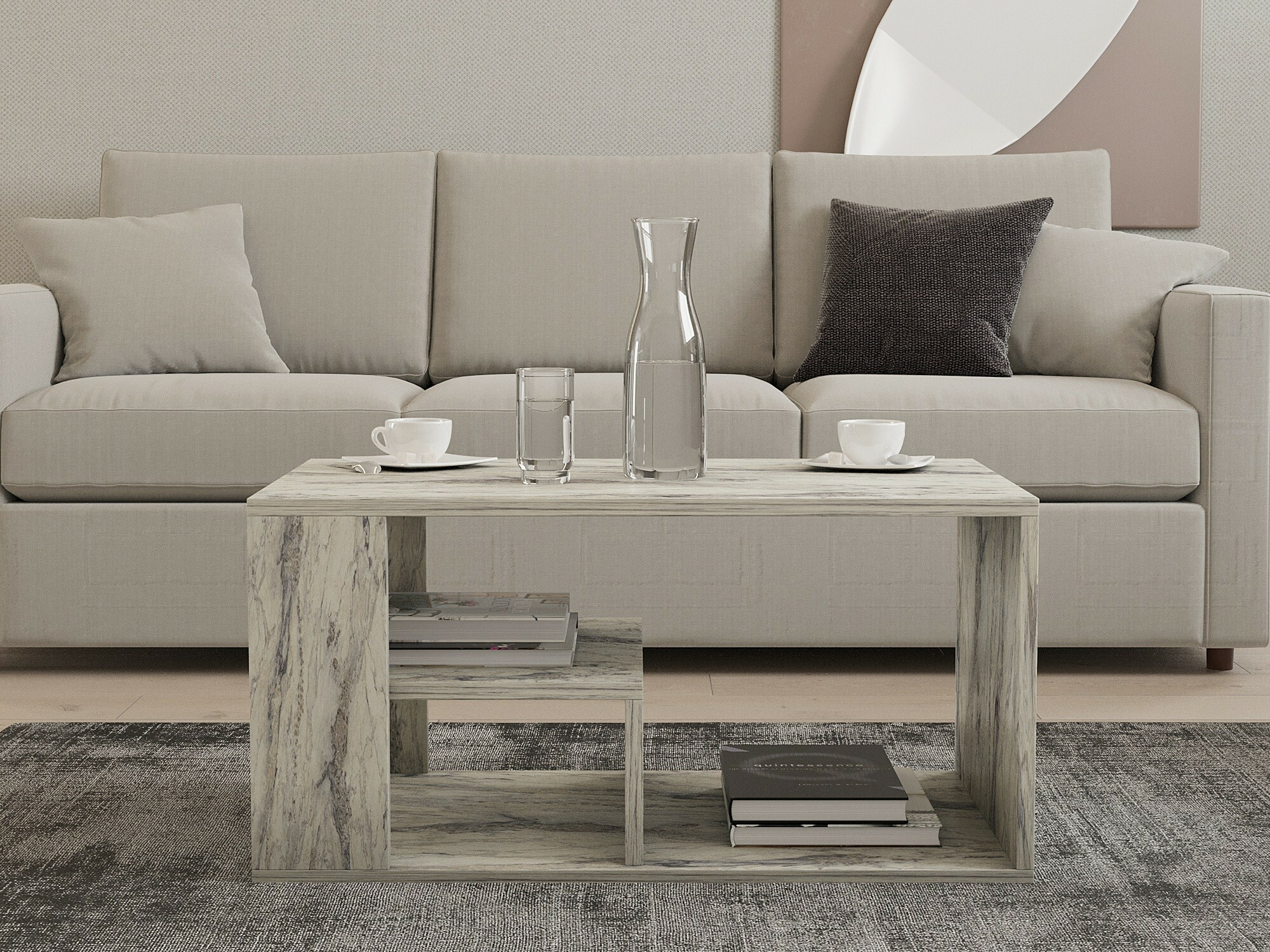 Mesa de centro Kailua 2435 (Mármol blanco)