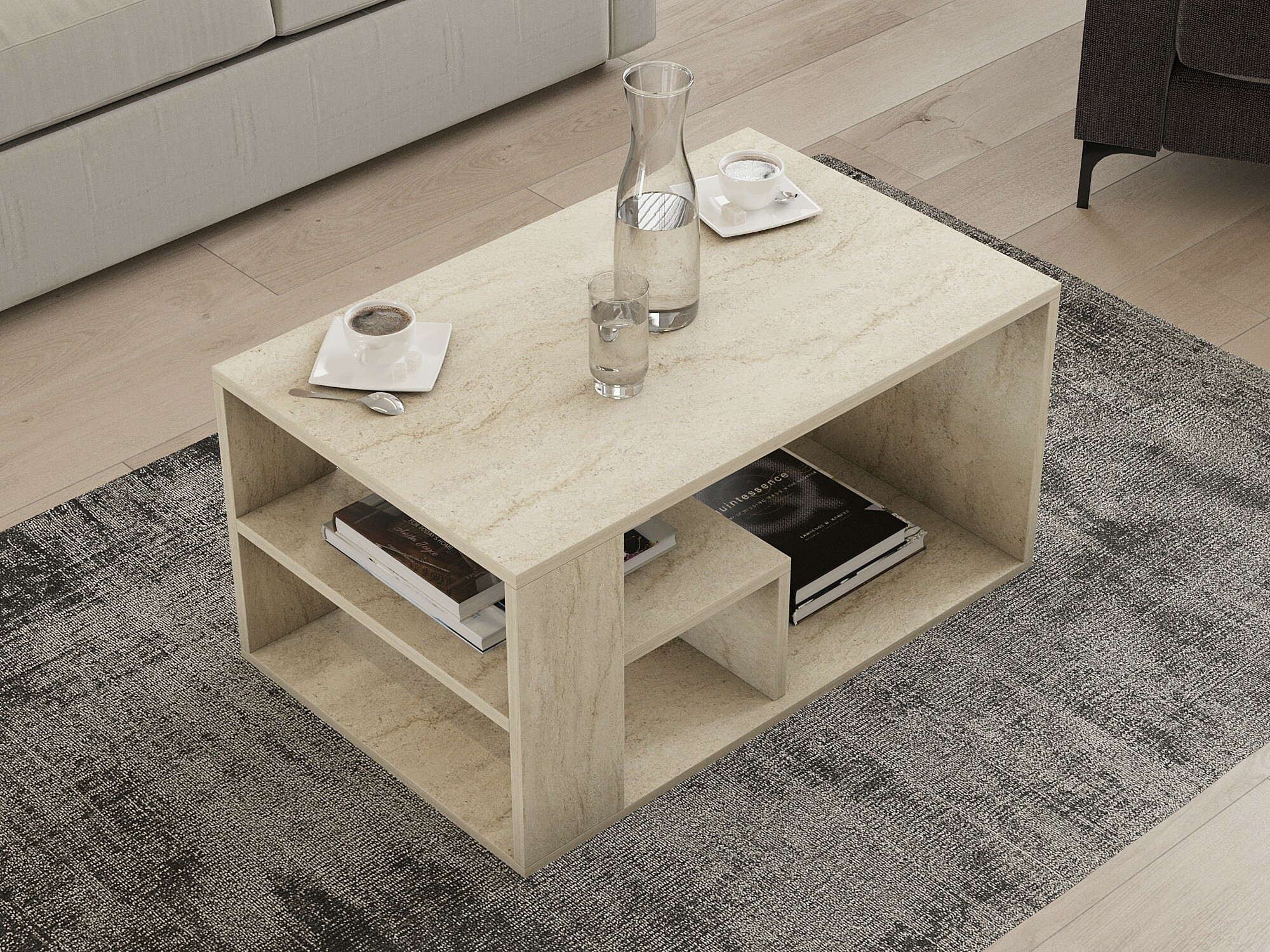 Mesa de centro Kailua 2435 (Travertino claro)