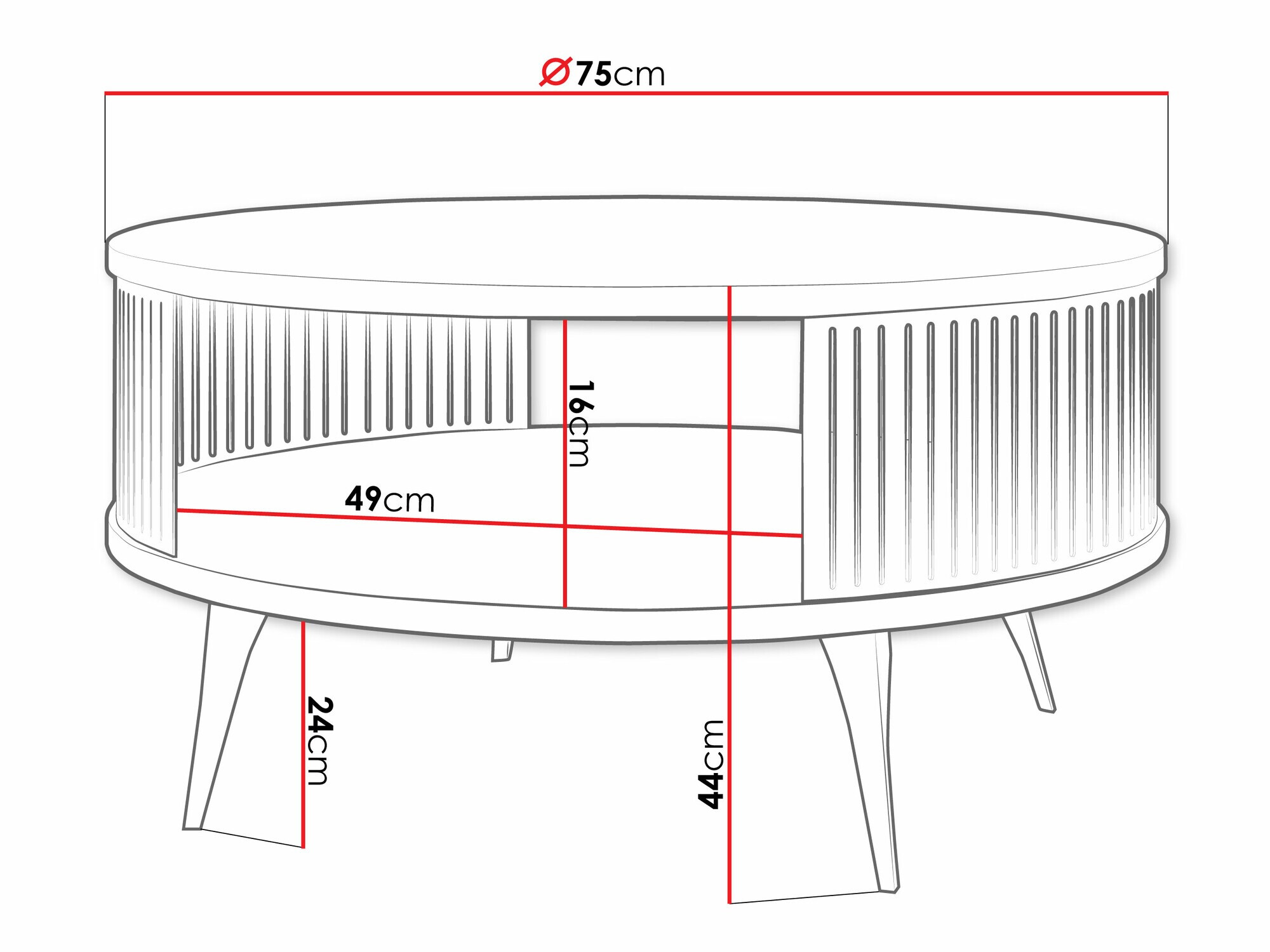 Mesa de centro Sordore 101 (Dorado + Cachemira)