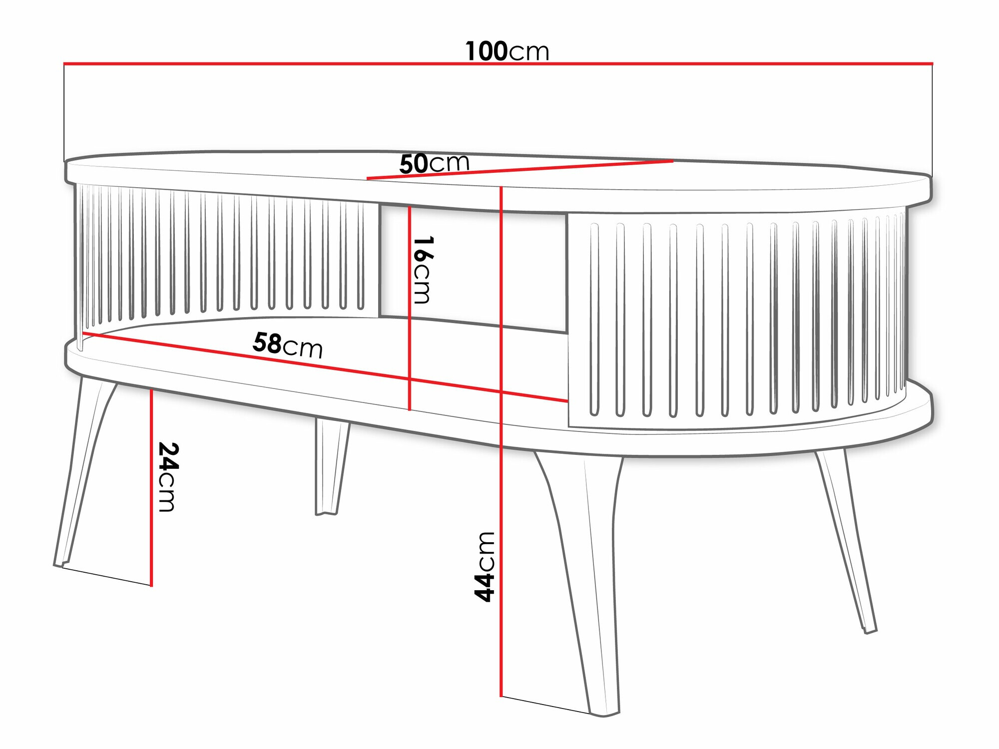 Mesa de centro Sordore 106 (Dorado + Cachemira)