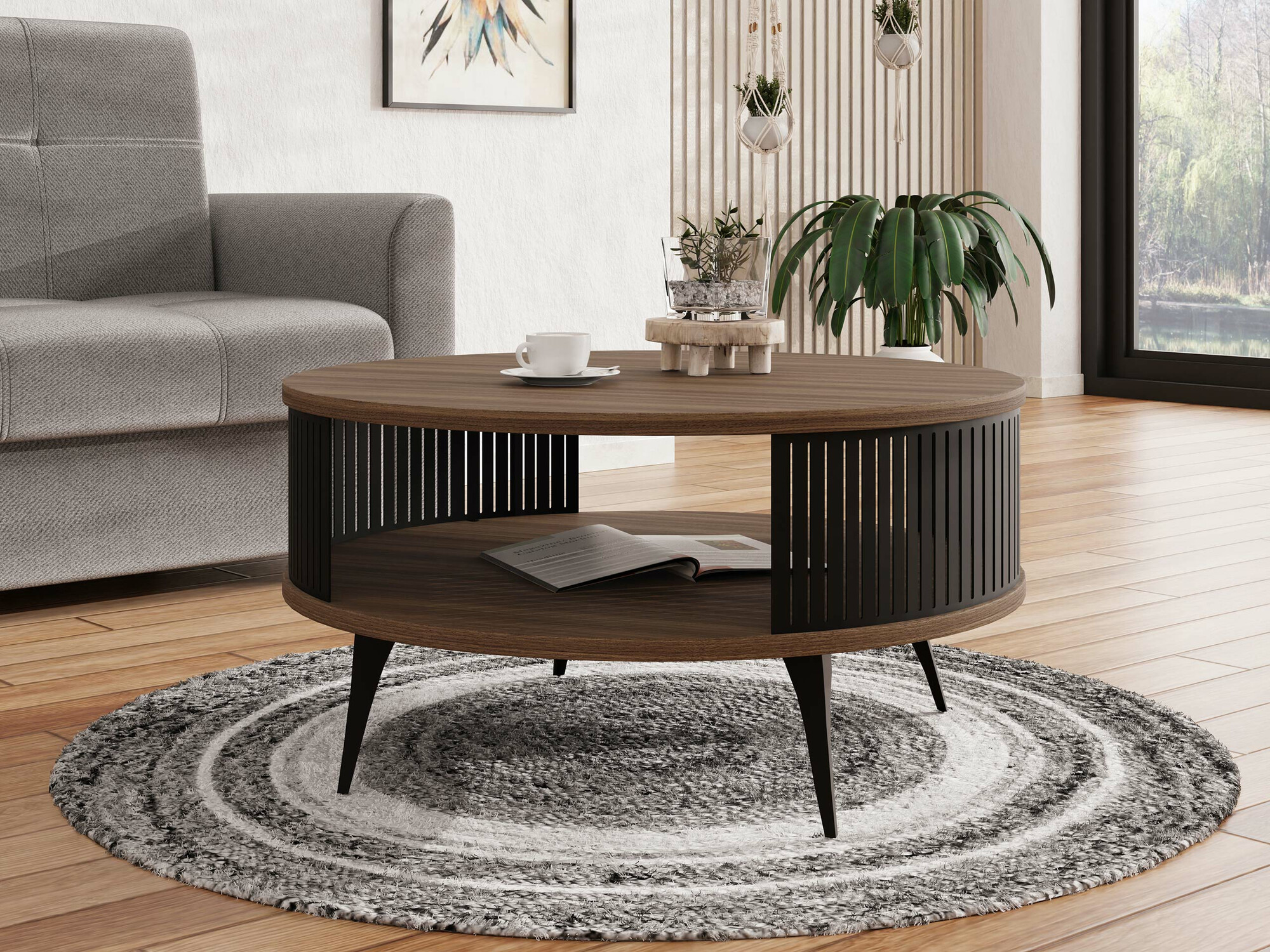 Mesa de centro Vitum (Negro + Nogal)