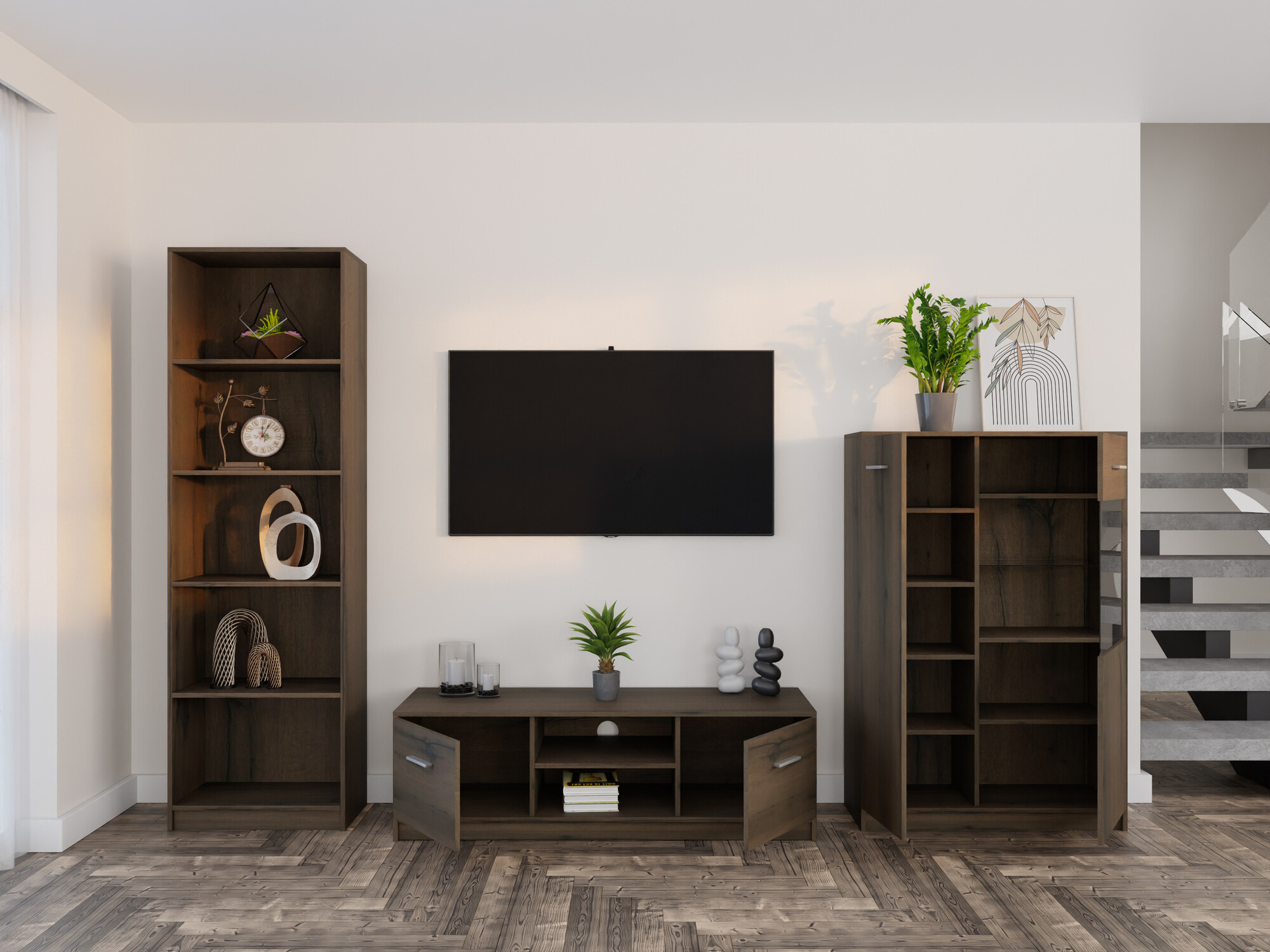 Conjunto de salón Novsore 164 (Roble oscuro)