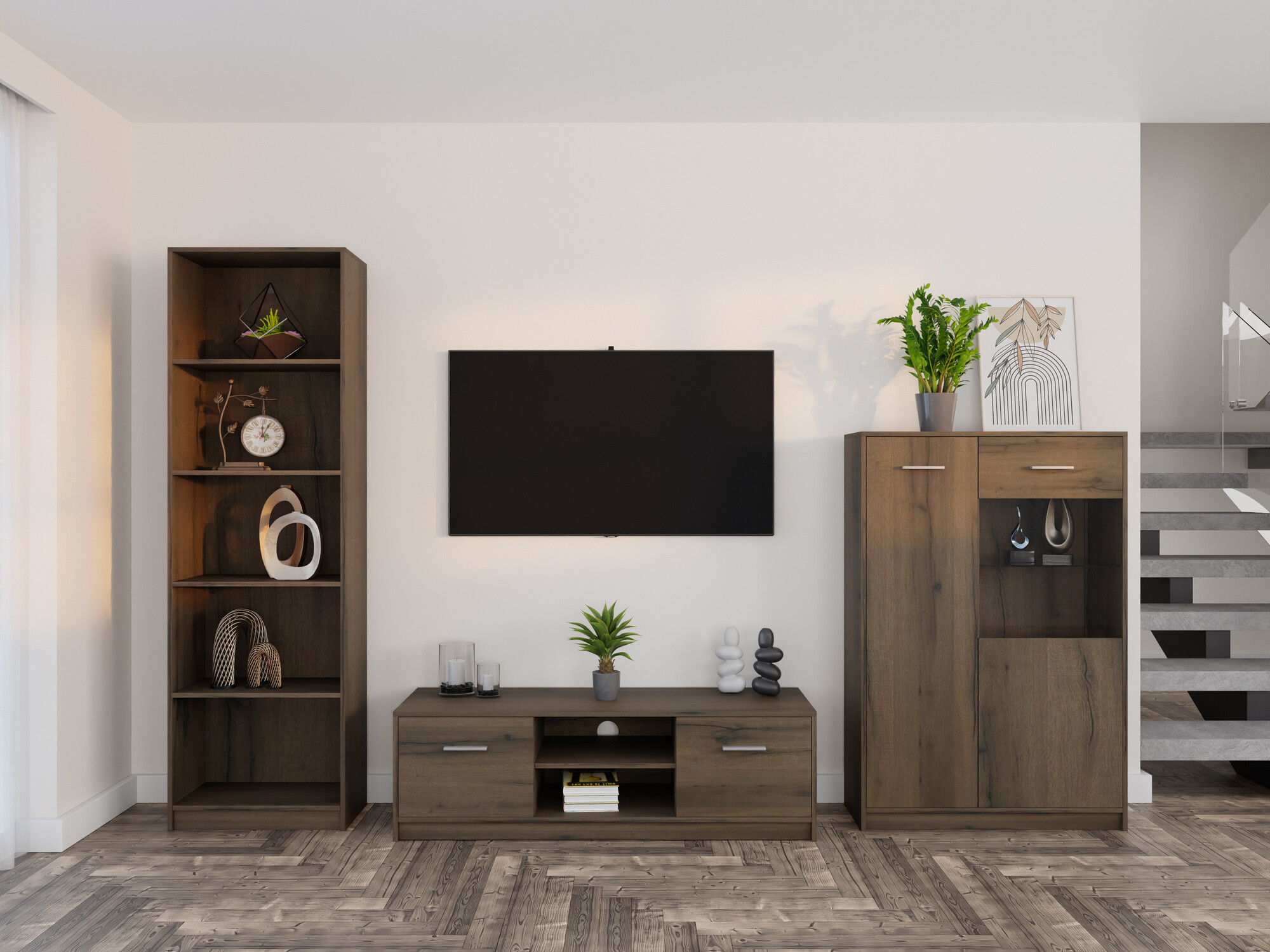 Conjunto de salón Novsore 164 (Roble oscuro)