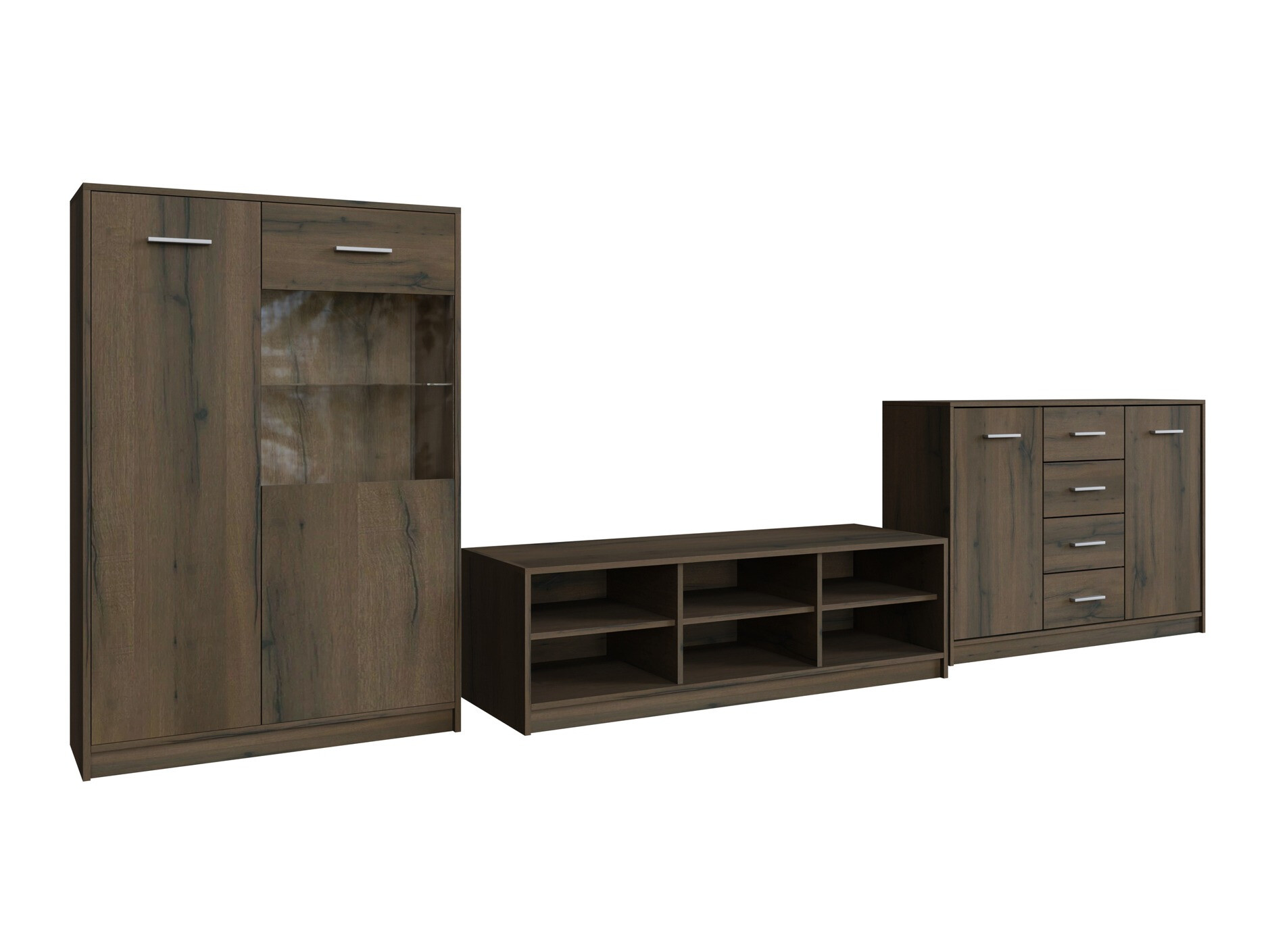 Conjunto de salón Novsore 165 (Roble oscuro)