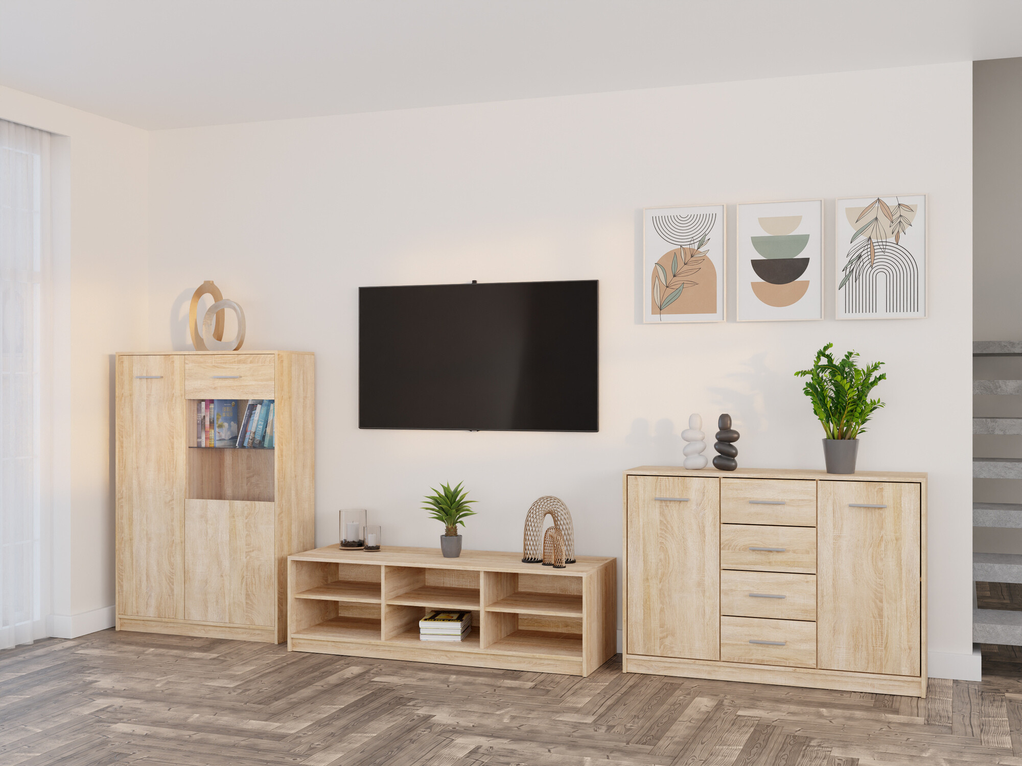 Conjunto de salón Novsore 165 (Roble Sonoma)