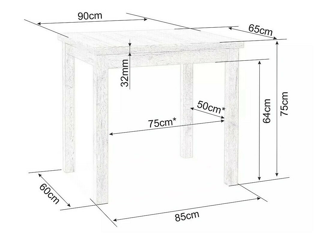 Mesa Detroit 348 (Cachemira + Roble)