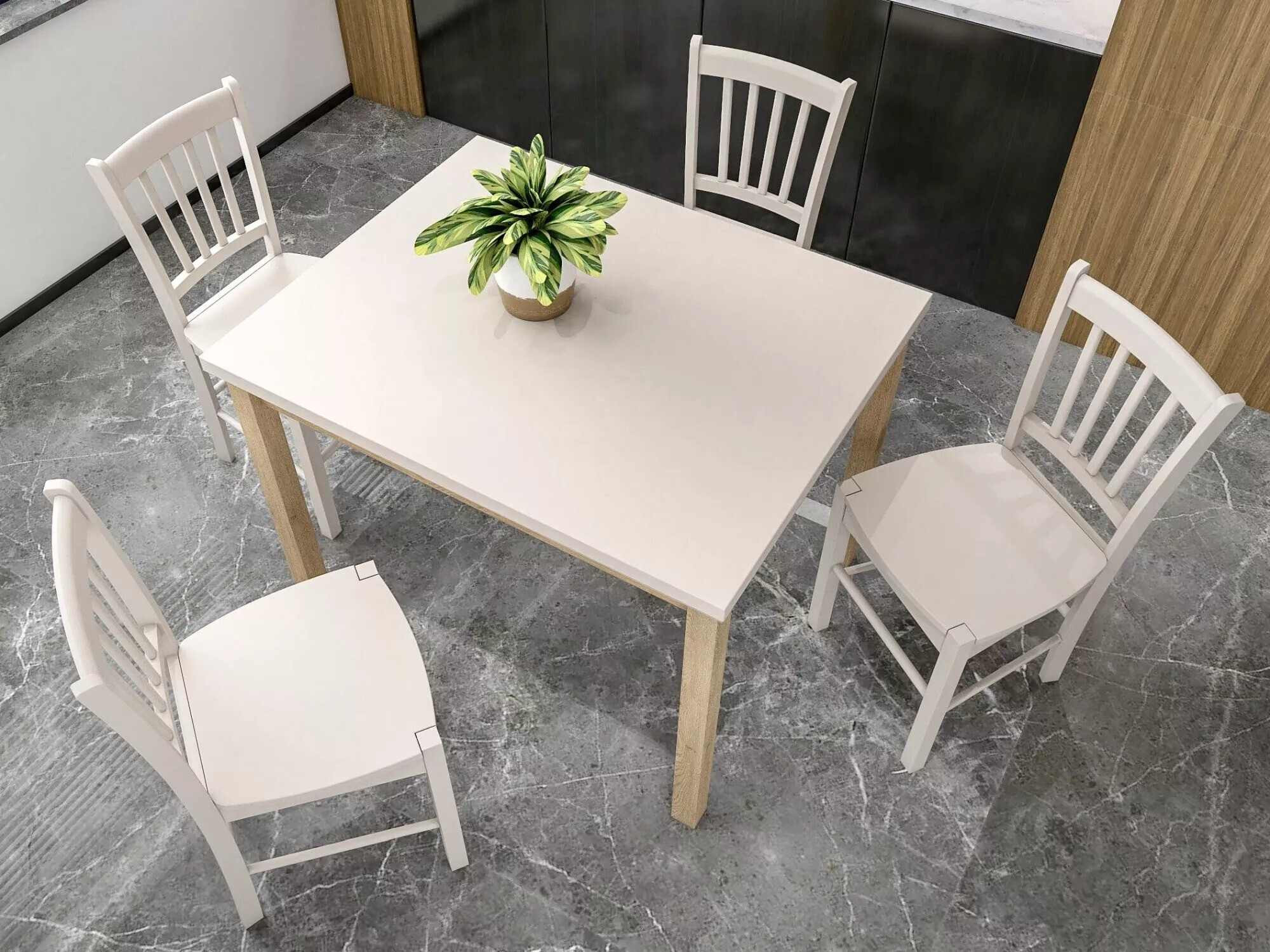 Mesa Detroit 348 (Cachemira + Roble)