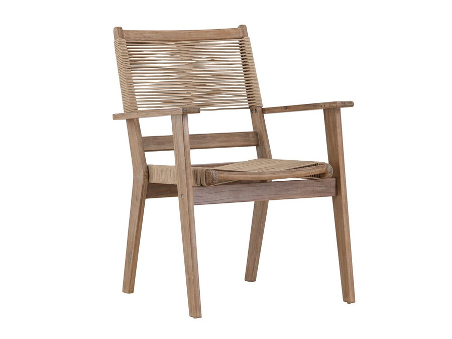 Silla para exterior Dallas 4772 (Marrón oscuro + Acacia)