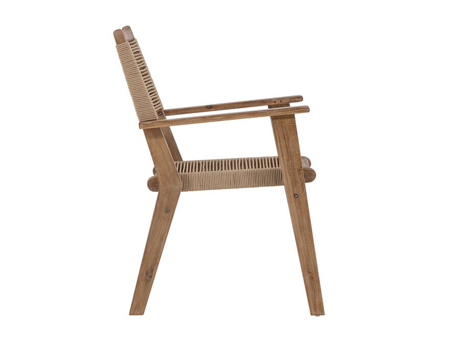 Silla para exterior Dallas 4772 (Marrón oscuro + Acacia)