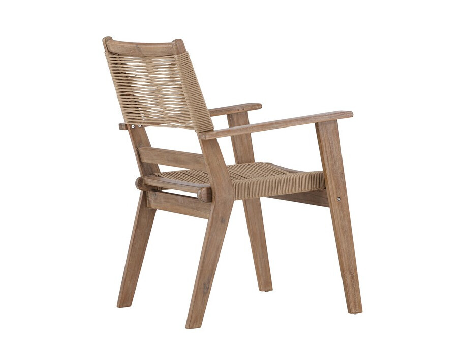 Silla para exterior Dallas 4772 (Marrón oscuro + Acacia)