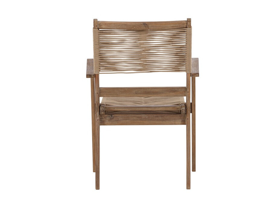 Silla para exterior Dallas 4772 (Marrón oscuro + Acacia)