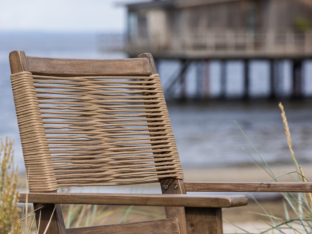 Silla para exterior Dallas 4772 (Marrón oscuro + Acacia)