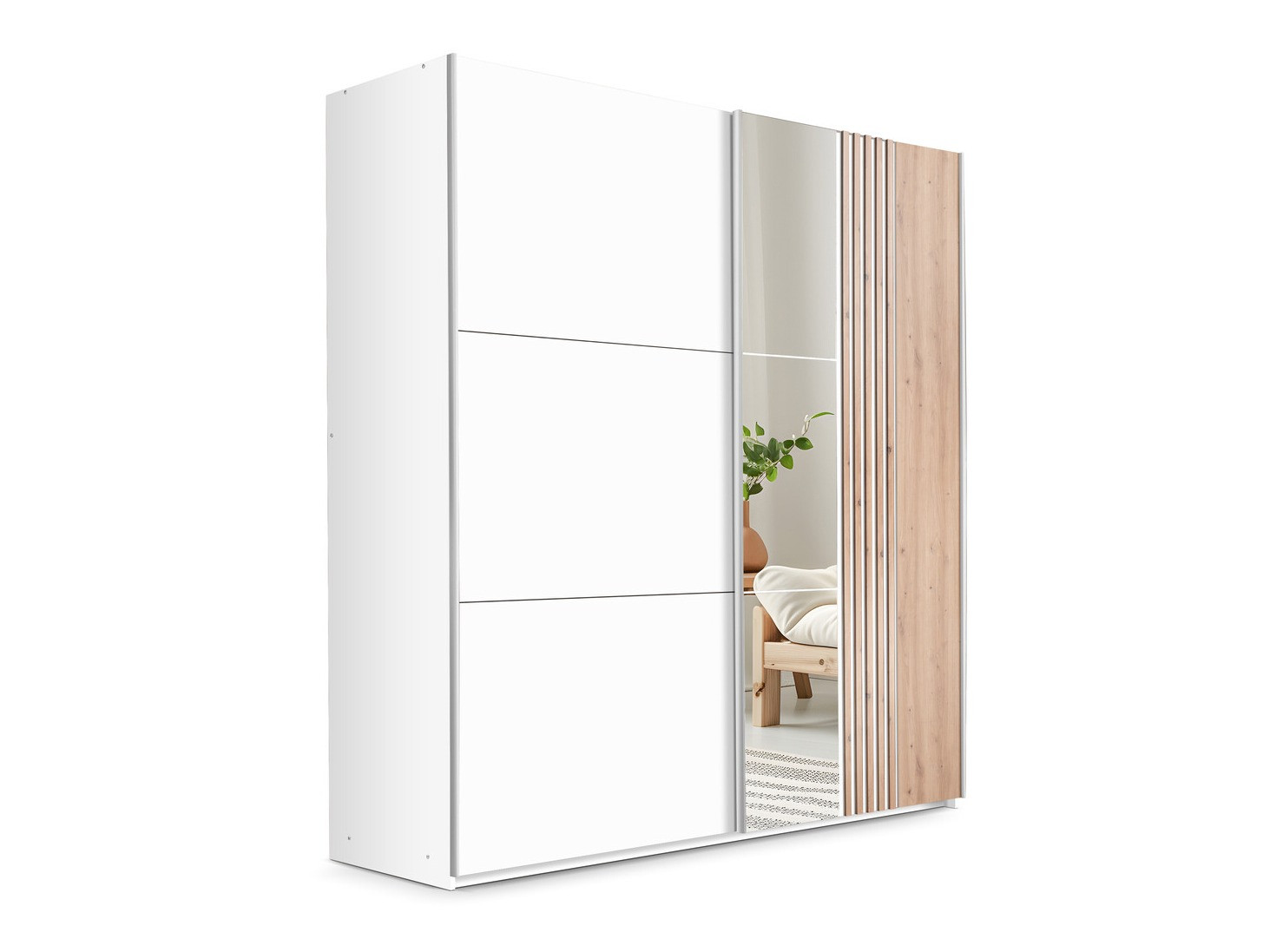 Armario Honolulu 253 (Blanco + Roble wotan)