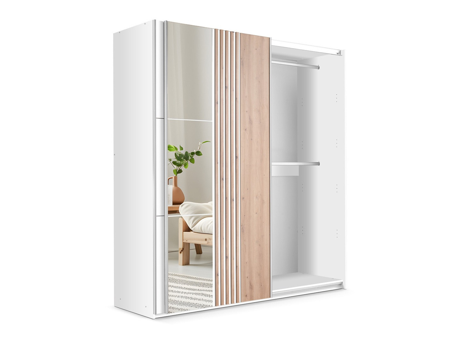 Armario Honolulu 253 (Blanco + Roble wotan)