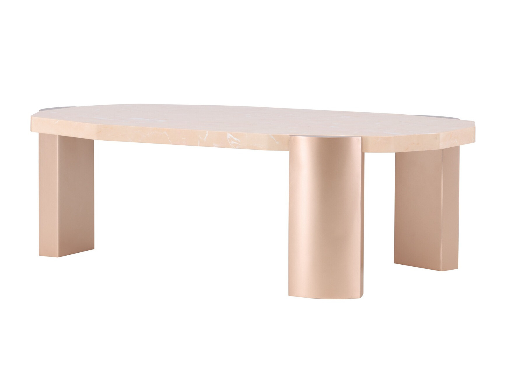 Mesa de centro Dallas 4792 (Beige + Mármol marrón)