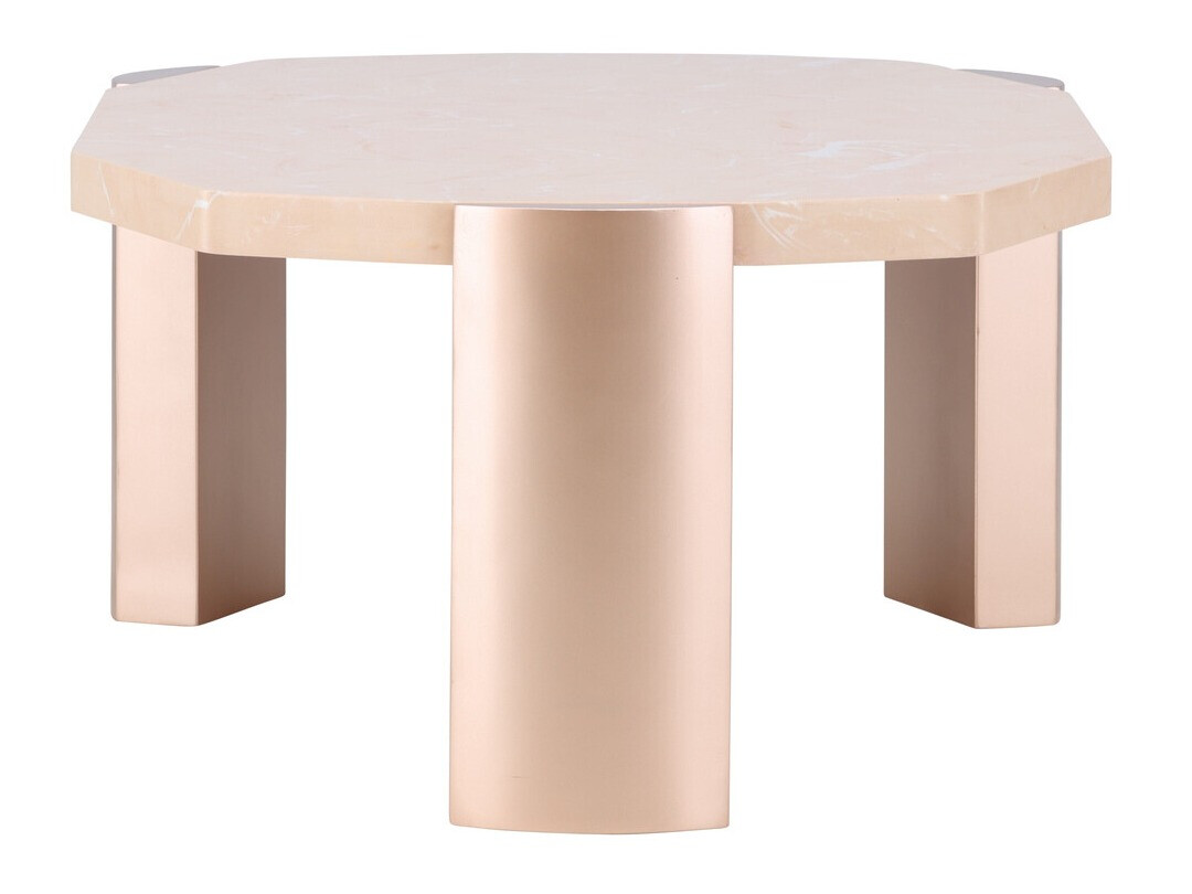 Mesa de centro Dallas 4792 (Beige + Mármol marrón)