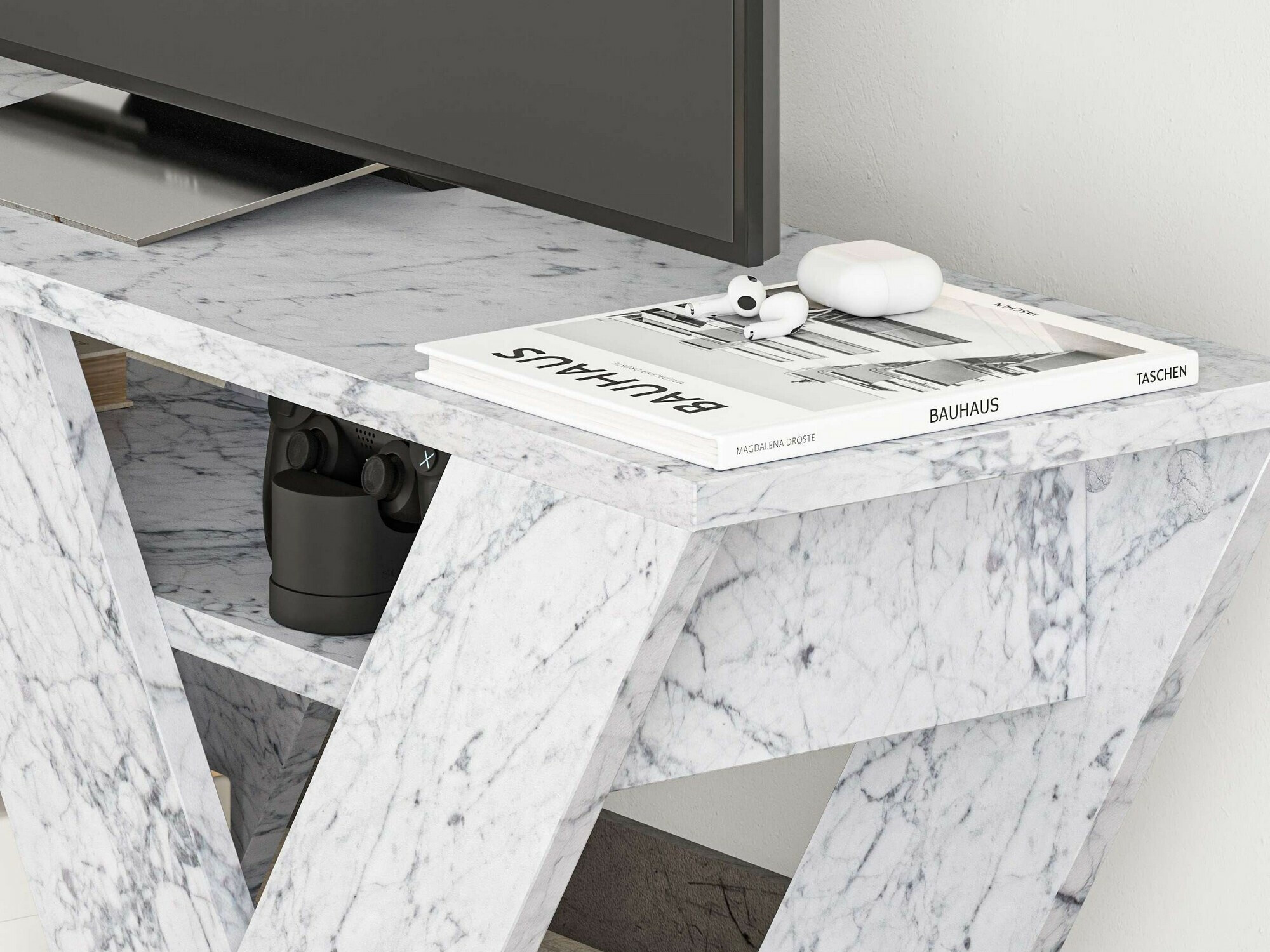 Mueble TV Kailua 457 (Mármol blanco)