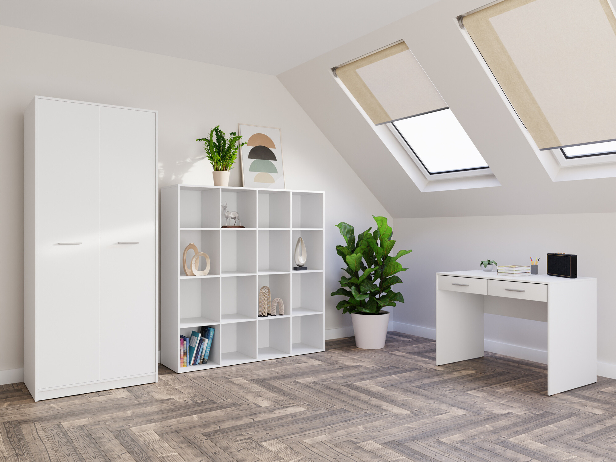 Conjunto para oficina en casa Novsore 166 (Blanco)