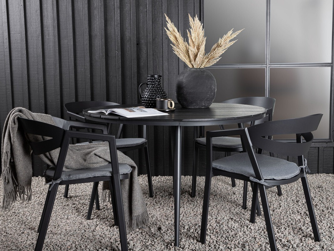 Conjunto de mesa y sillas Dallas 4791 (Negro)