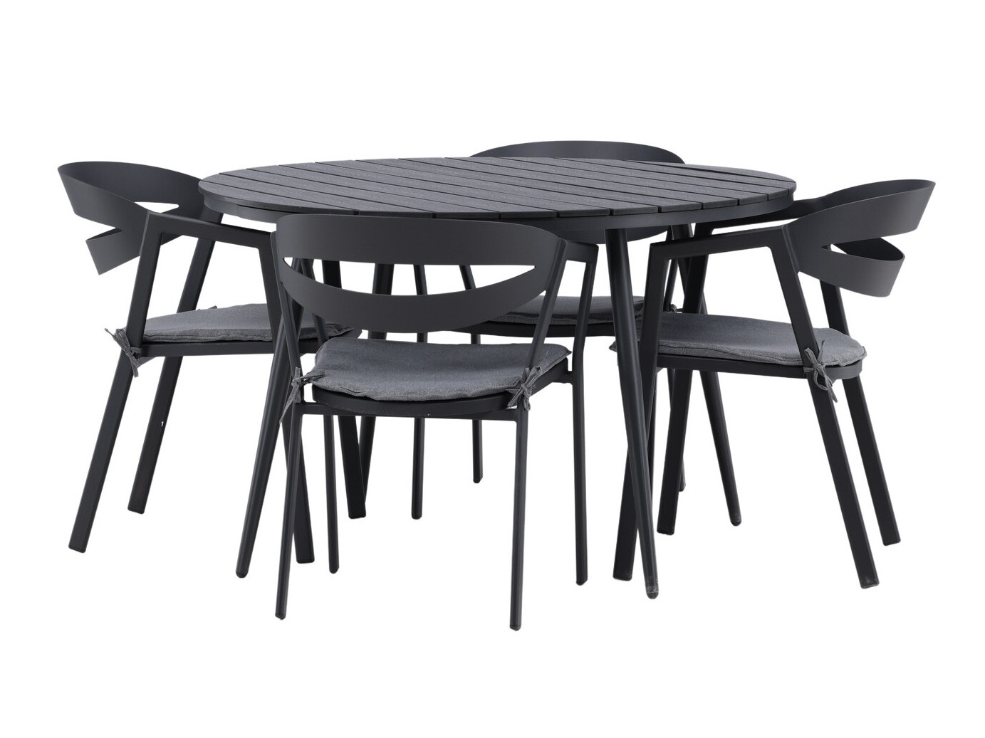 Conjunto de mesa y sillas Dallas 4791 (Negro)