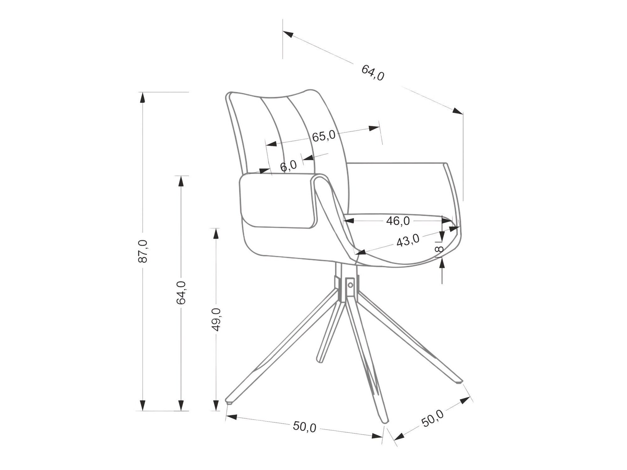 Silla Houston 1920 (Gris)