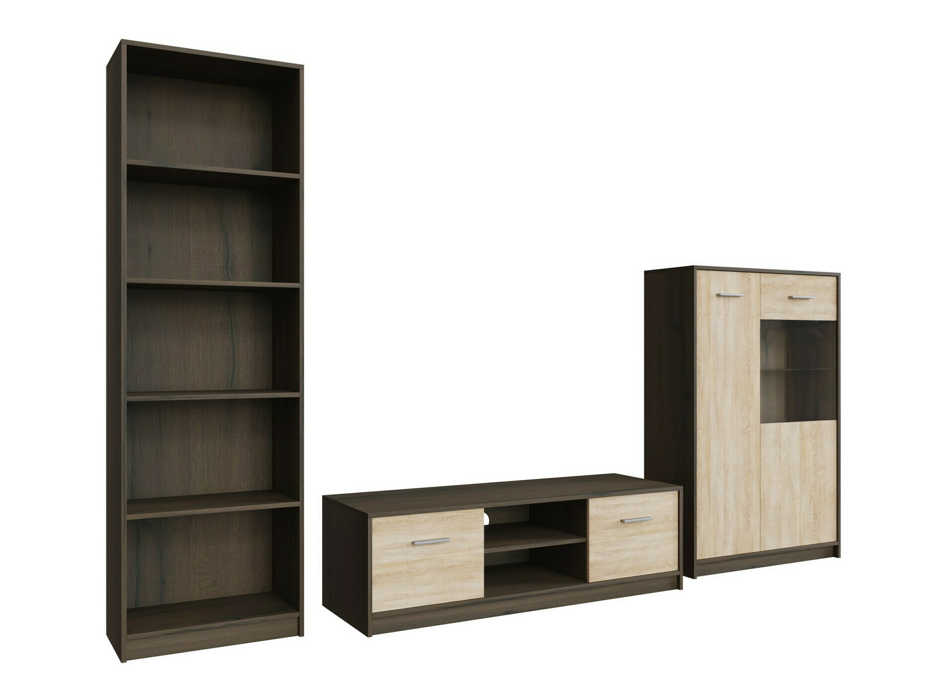 Conjunto de salón Novsore 164 (Roble oscuro + Roble Sonoma)